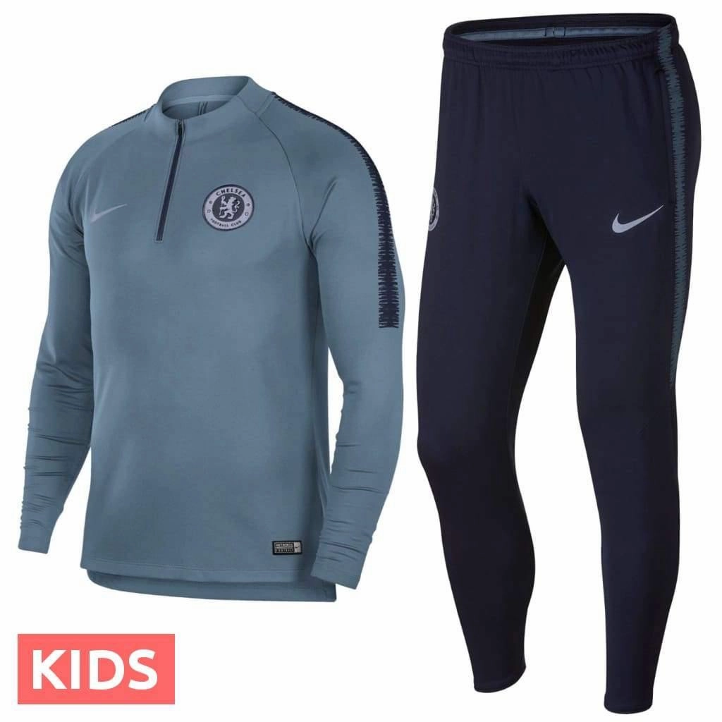 Gusseted Crotch Design rubber Kids - Chelsea UCL training technical soccer tracksuit 2018/19 - Nike