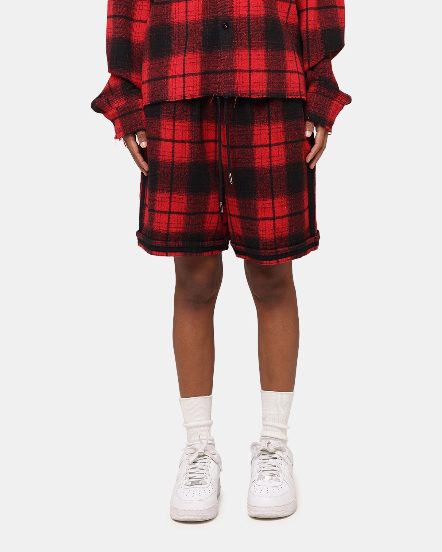 XXIII Plaid Ball Shorts Red Moisture wicking Style Basic