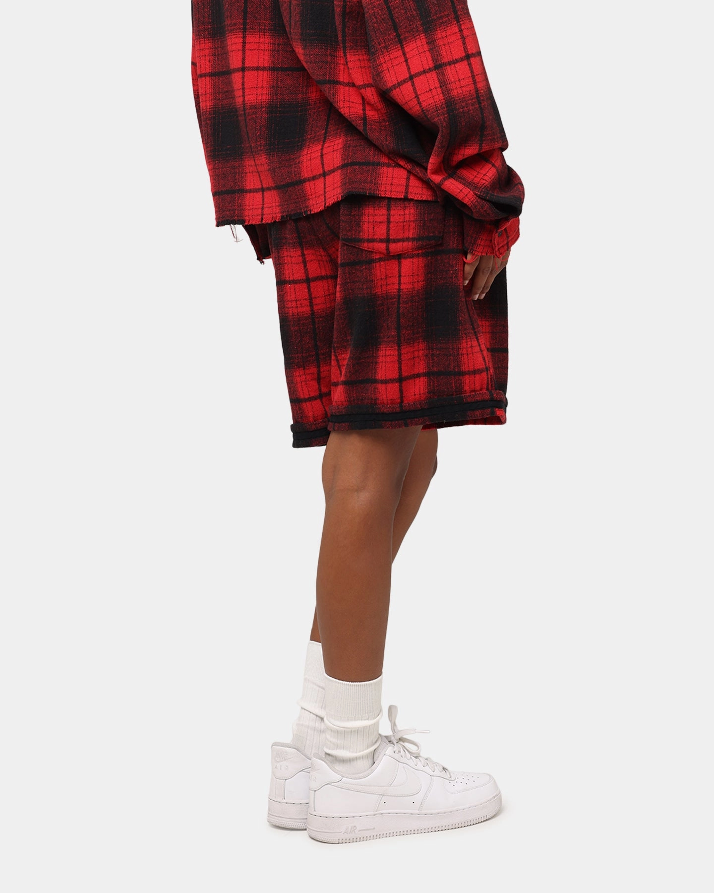 XXIII Plaid Ball Shorts Red shorts set kids' style