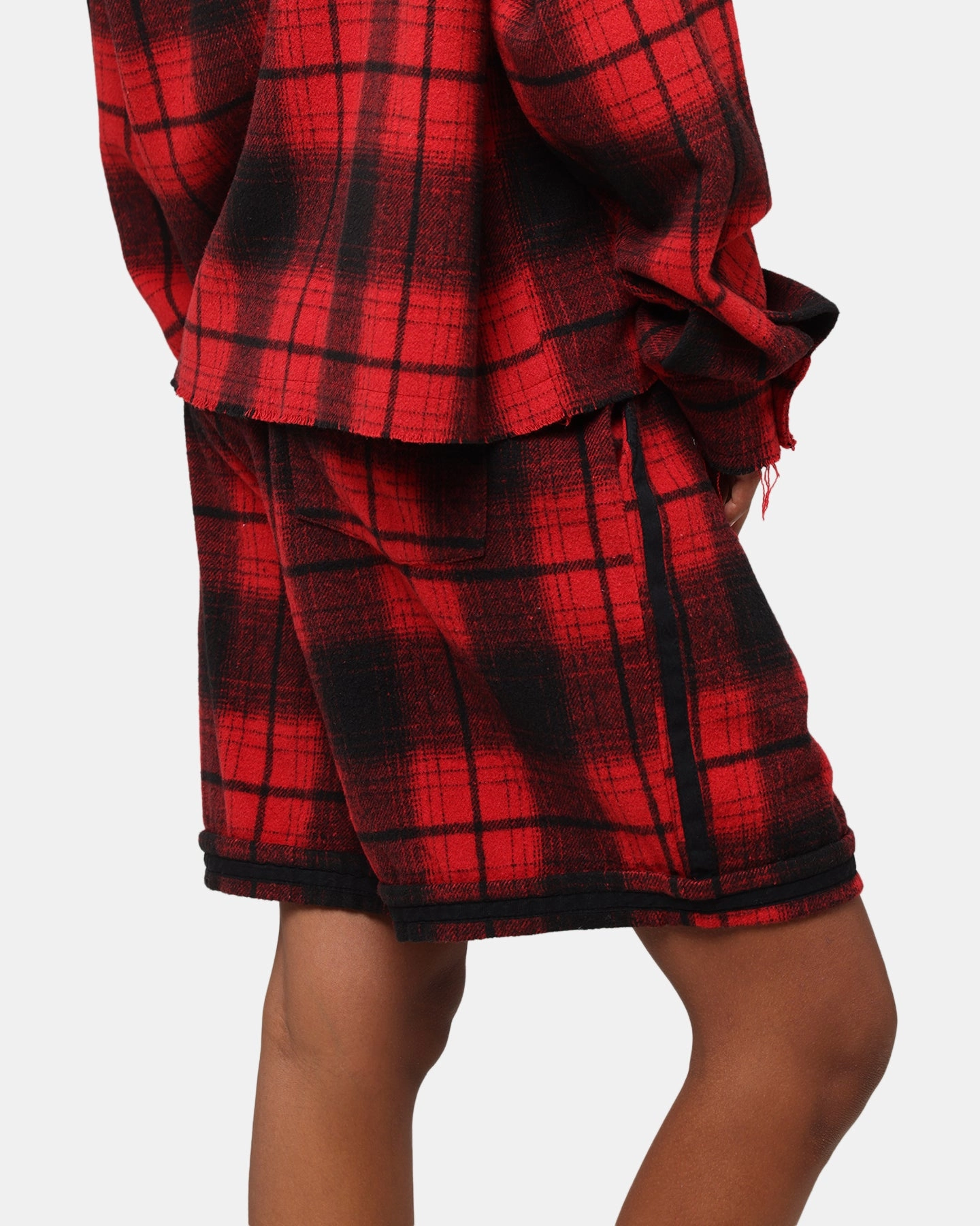 XXIII Plaid Ball Shorts Red On Trend Sustainable Manufacturing