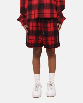 XXIII Plaid Ball Shorts Red Moisture wicking Style Basic