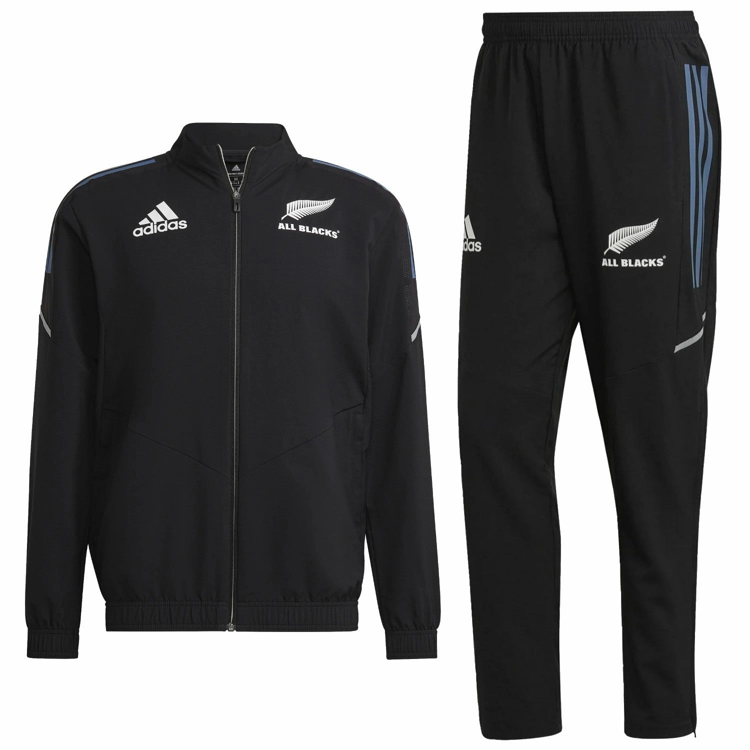 Solid Color All Blacks black training presentation tracksuit 2022/23 - Adidas