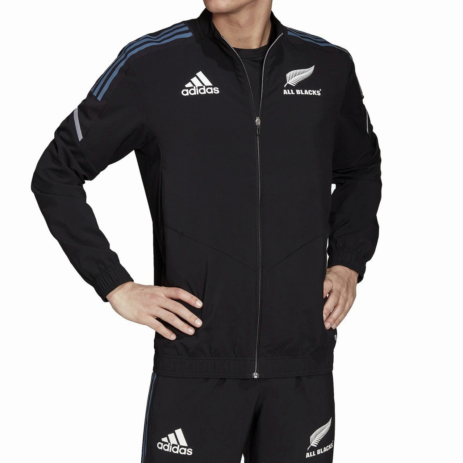 event venue Breathable wear All Blacks black training presentation tracksuit 2022/23 - Adidas