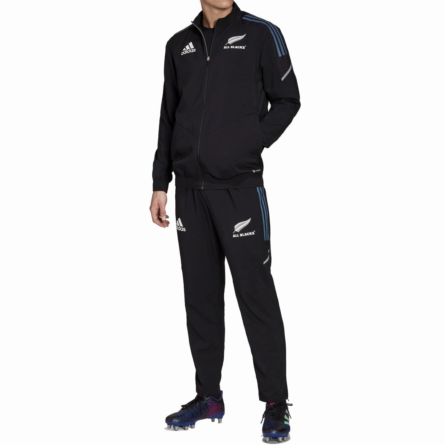 All Blacks black training presentation tracksuit 2022/23 - Adidas OdorBlocking Antimicrobial Finish