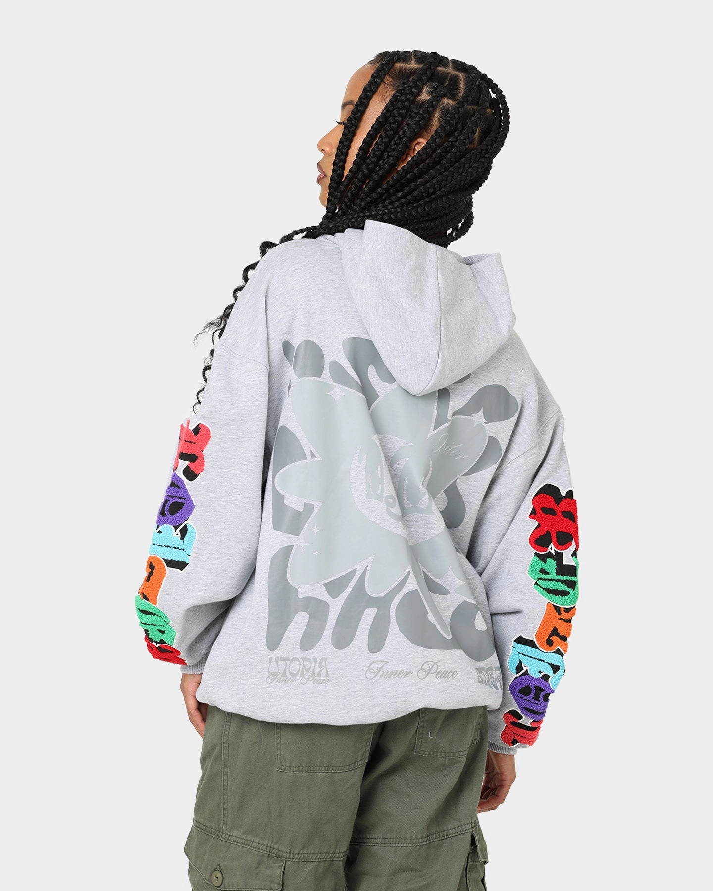 Build Loiter Fleur Hoodie Grey