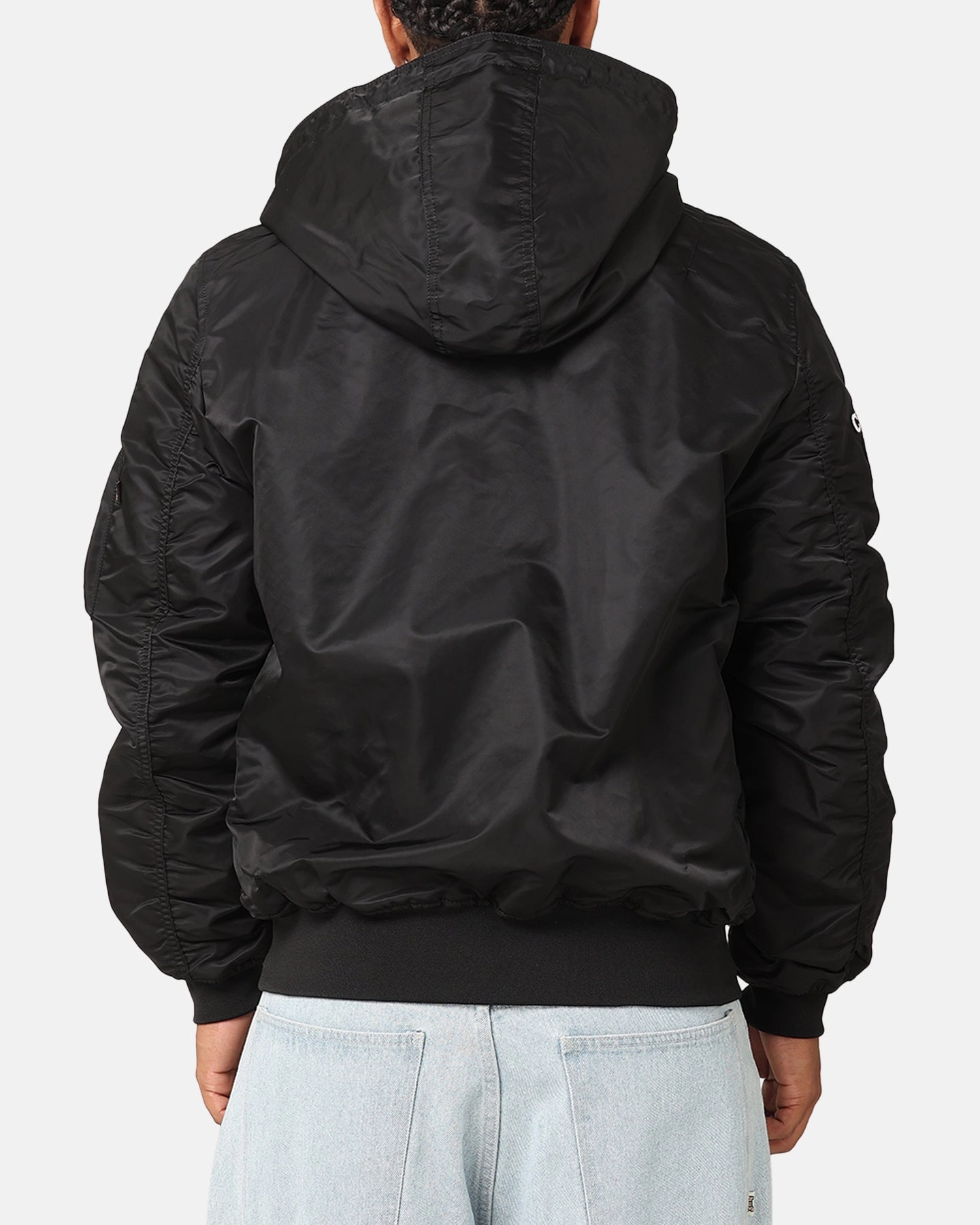 New Era Chicago Bulls Alpha Industries L-2B Hooded Bomber Jacket Black high - street buy