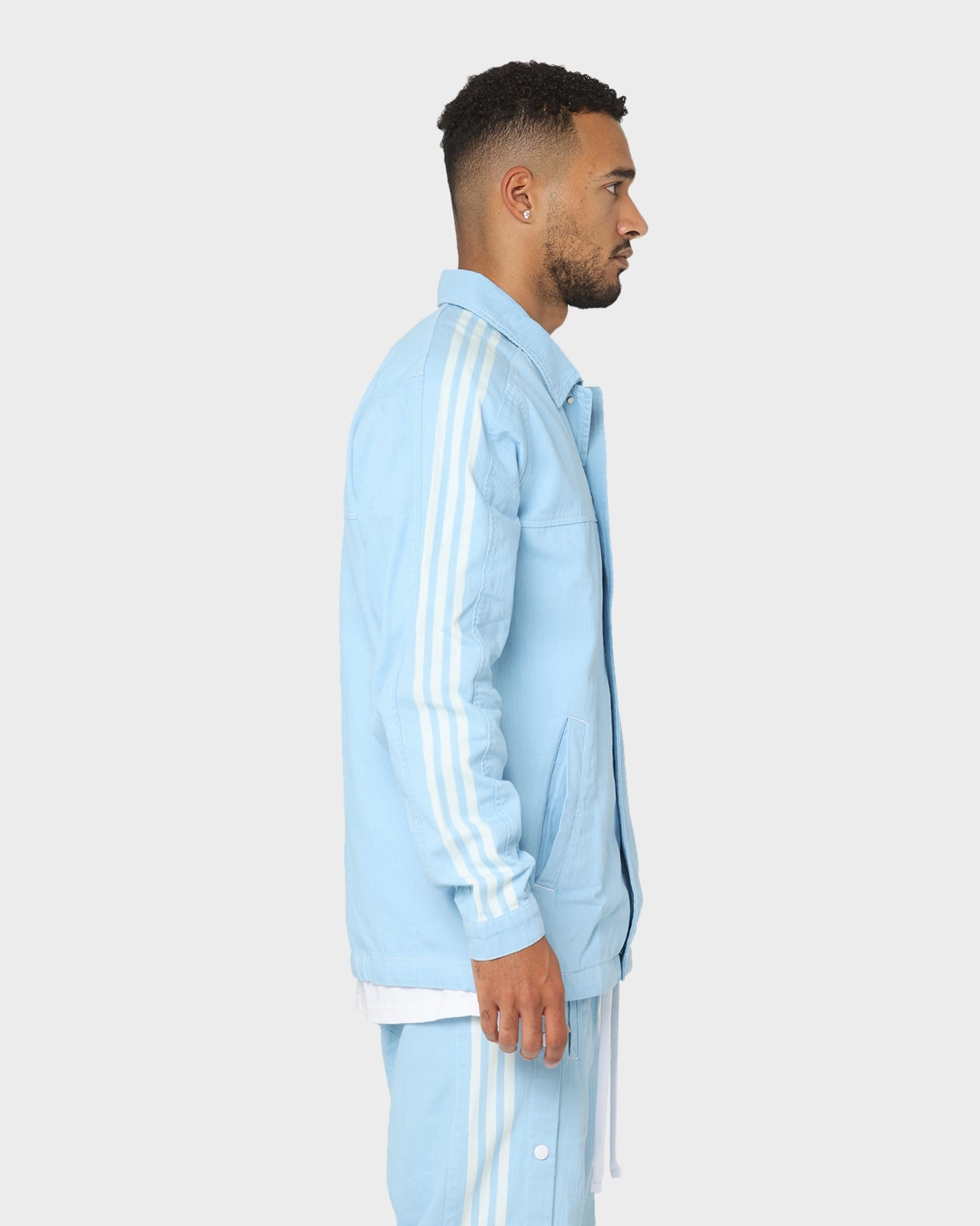 City Adidas Denim Jacket Clear Blue