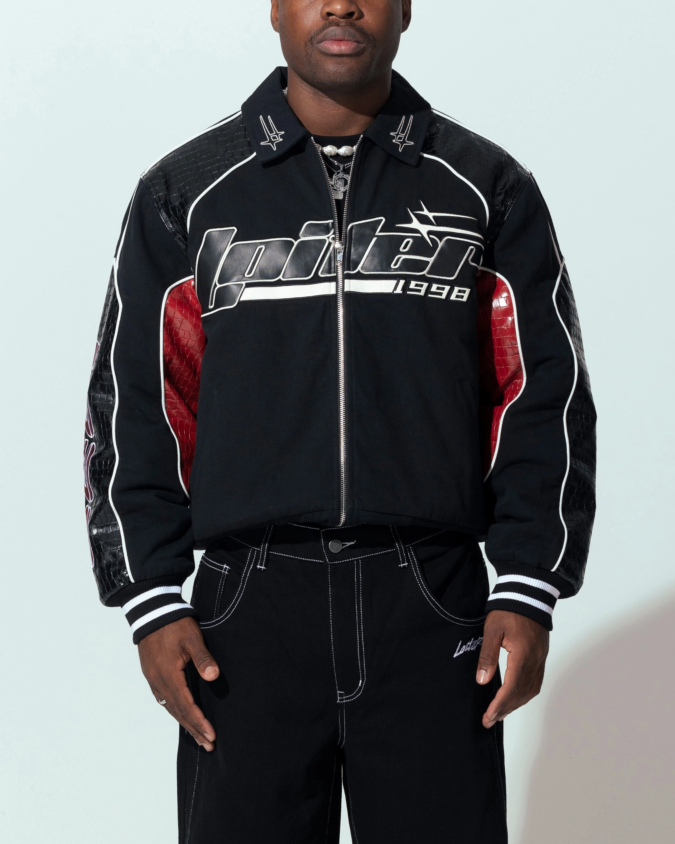 Collarless Feedback Loiter Formula Jacket Black/Red