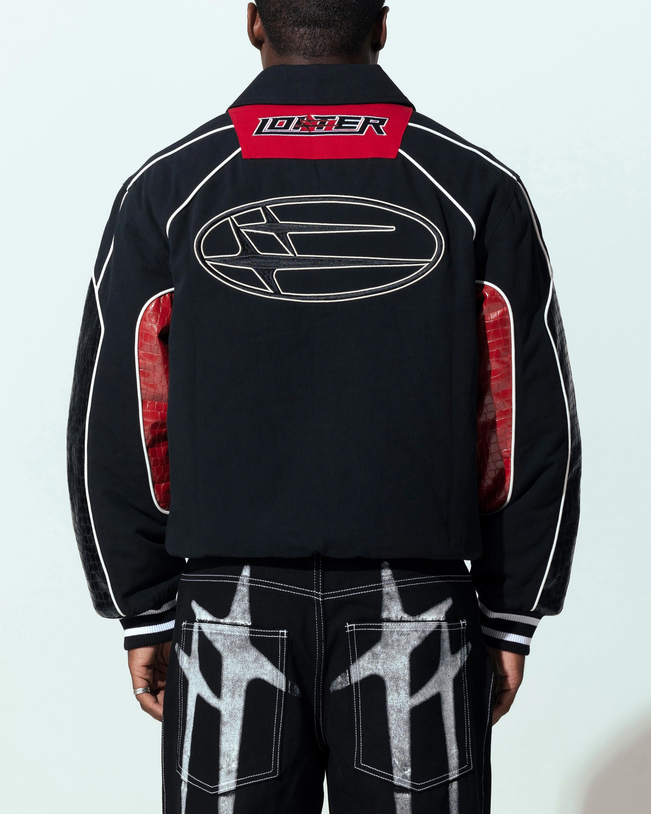 Loiter Formula Jacket Black/Red Non Restrictive Fit Bill