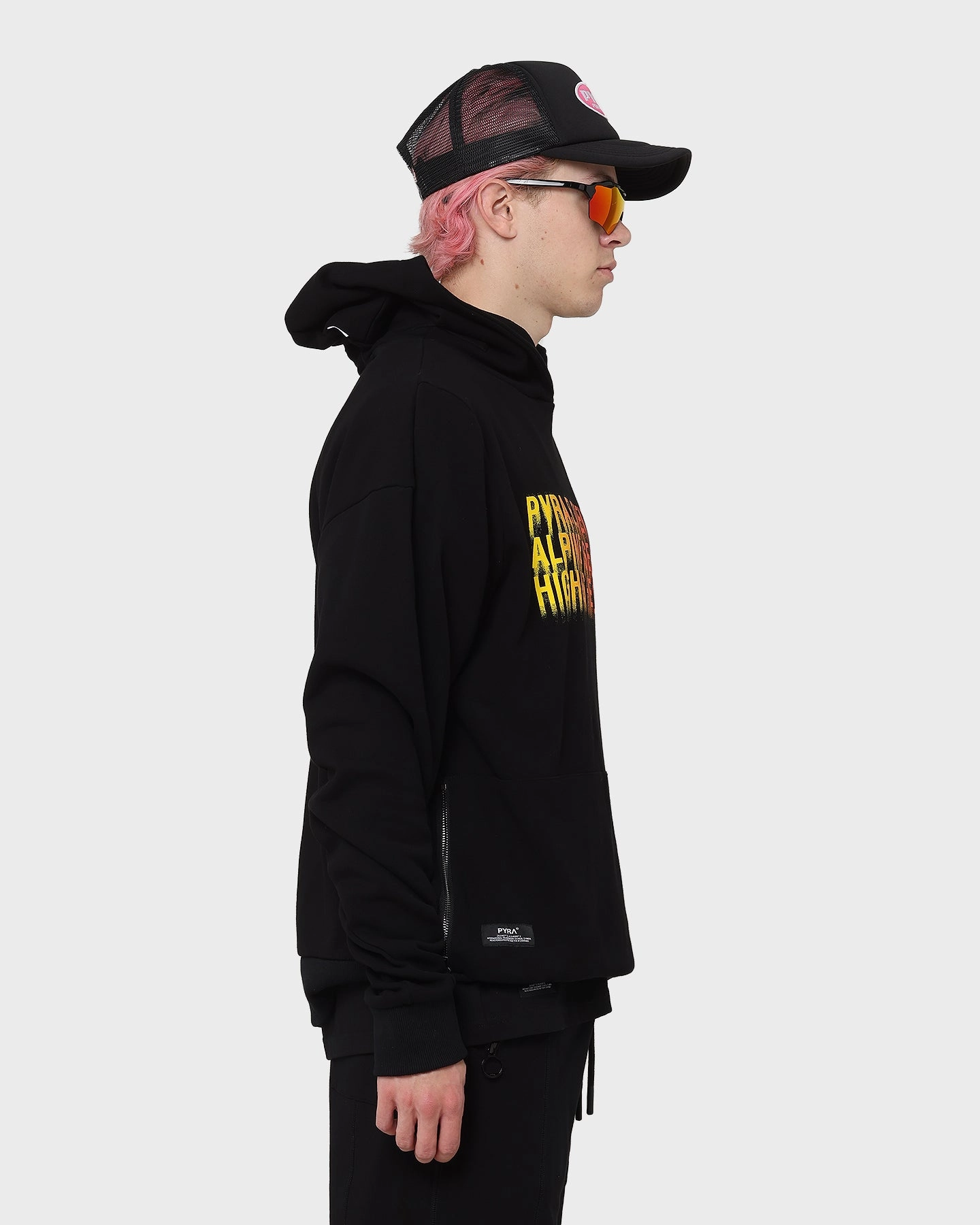 SnapFasteners self - treat PYRA High Hills Hoodie Black/Orange