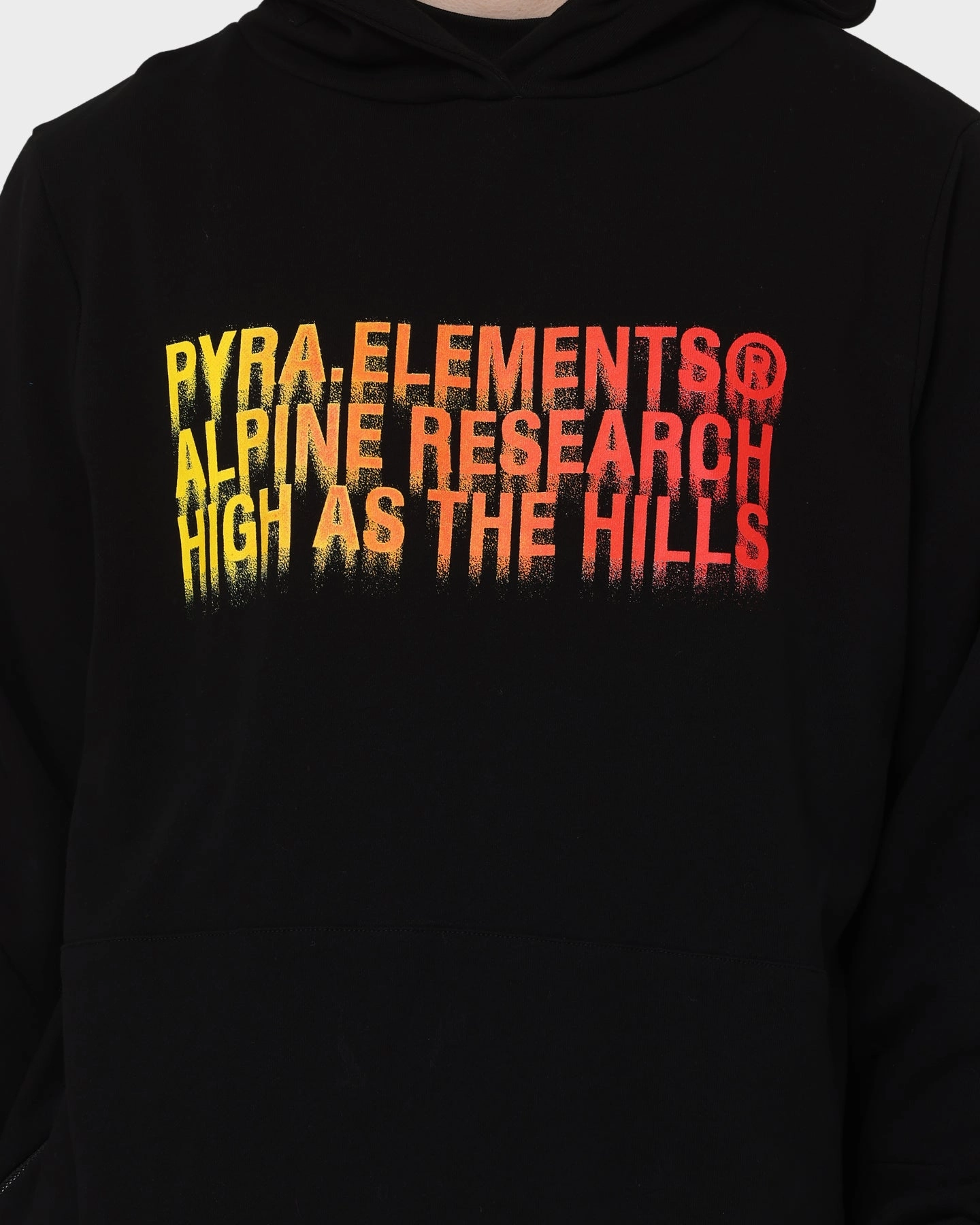 PYRA High Hills Hoodie Black/Orange Non Bulky Insulation Durable Zippers