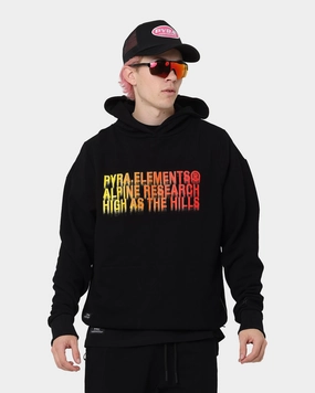 PYRA High Hills Hoodie Black/Orange color - coordinating