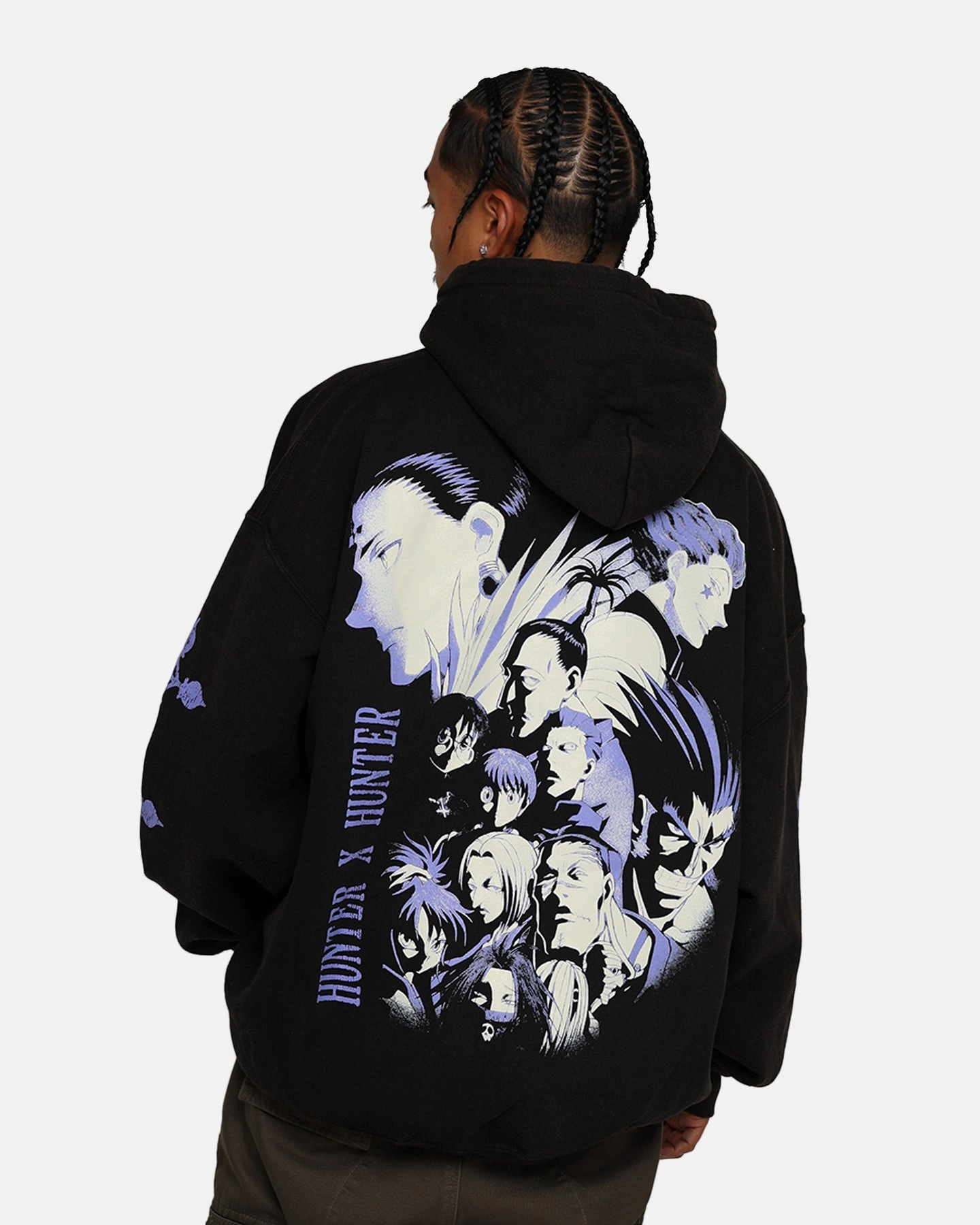 Manufacture Internal Security Pocket Goat Crew X Hunter x Hunter Phantom Troupe Hoodie Black Wash