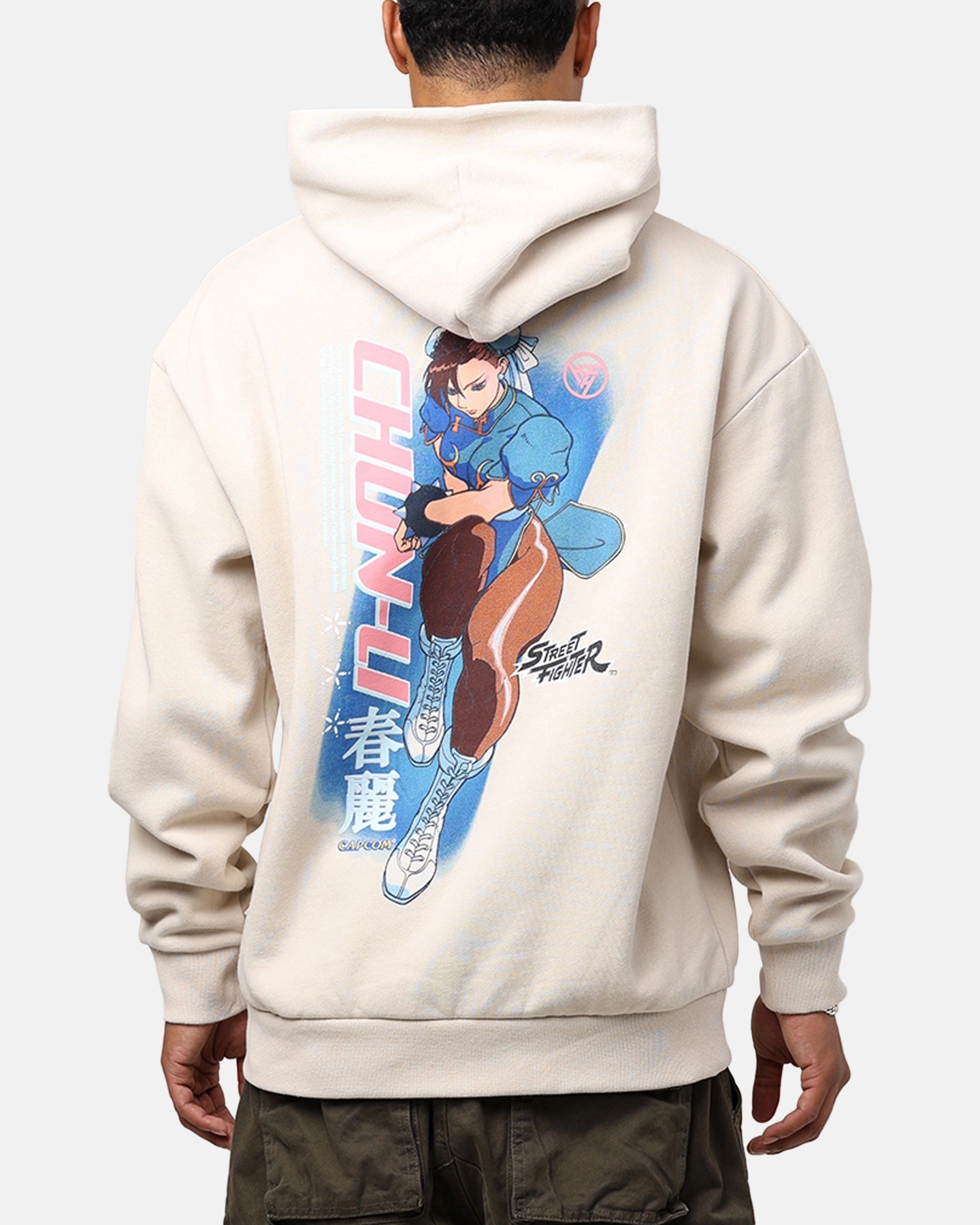 Hypland X Street Fighter Chun Li Hoodie Cream Bohemian snowboarding