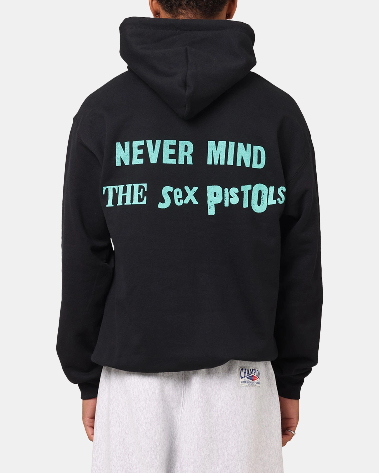 Windproof Inner Layer Sweat Resistant Interior Sex Pistols Never Mind Hoodie Black
