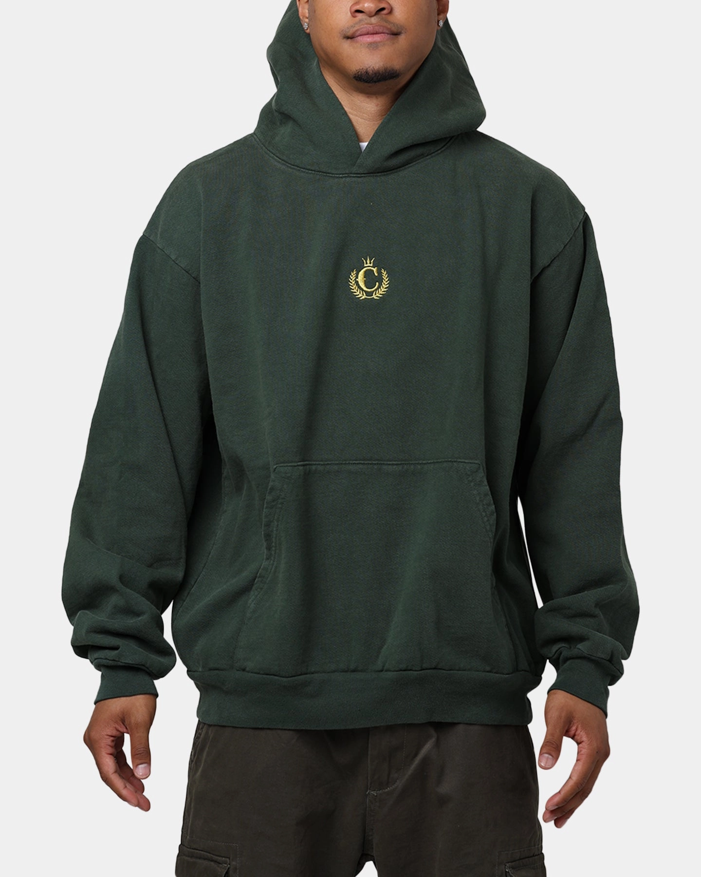 High Quality brand - new Culture Kings CK Embroidered Hoodie Green
