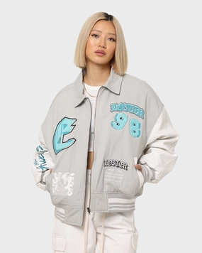 Loiter Ethereal Varsity Jacket Light Grey Win
