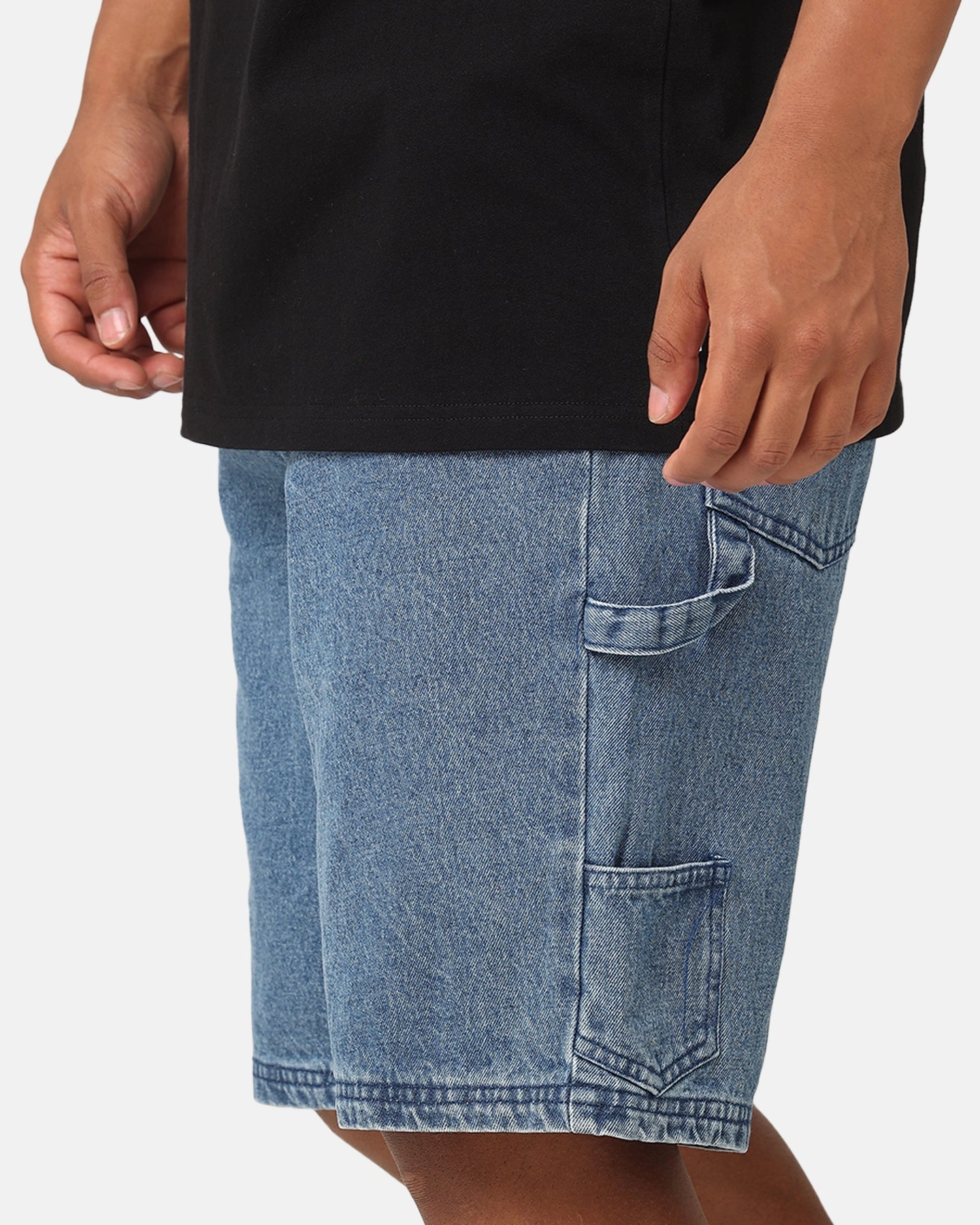 Carre Carpenter Jorts Mid Blue Denim Versatile Style