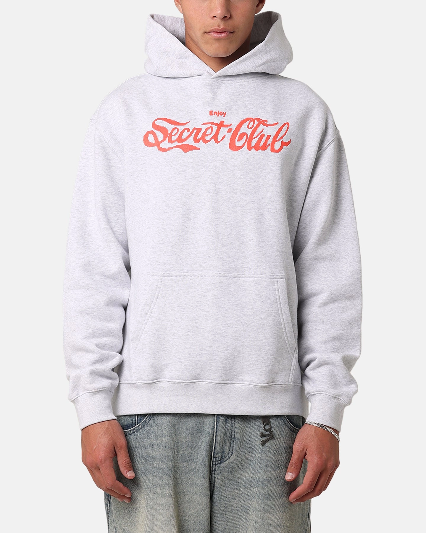 Secret Club Enjoy Hoodie Ash Simple Outfit