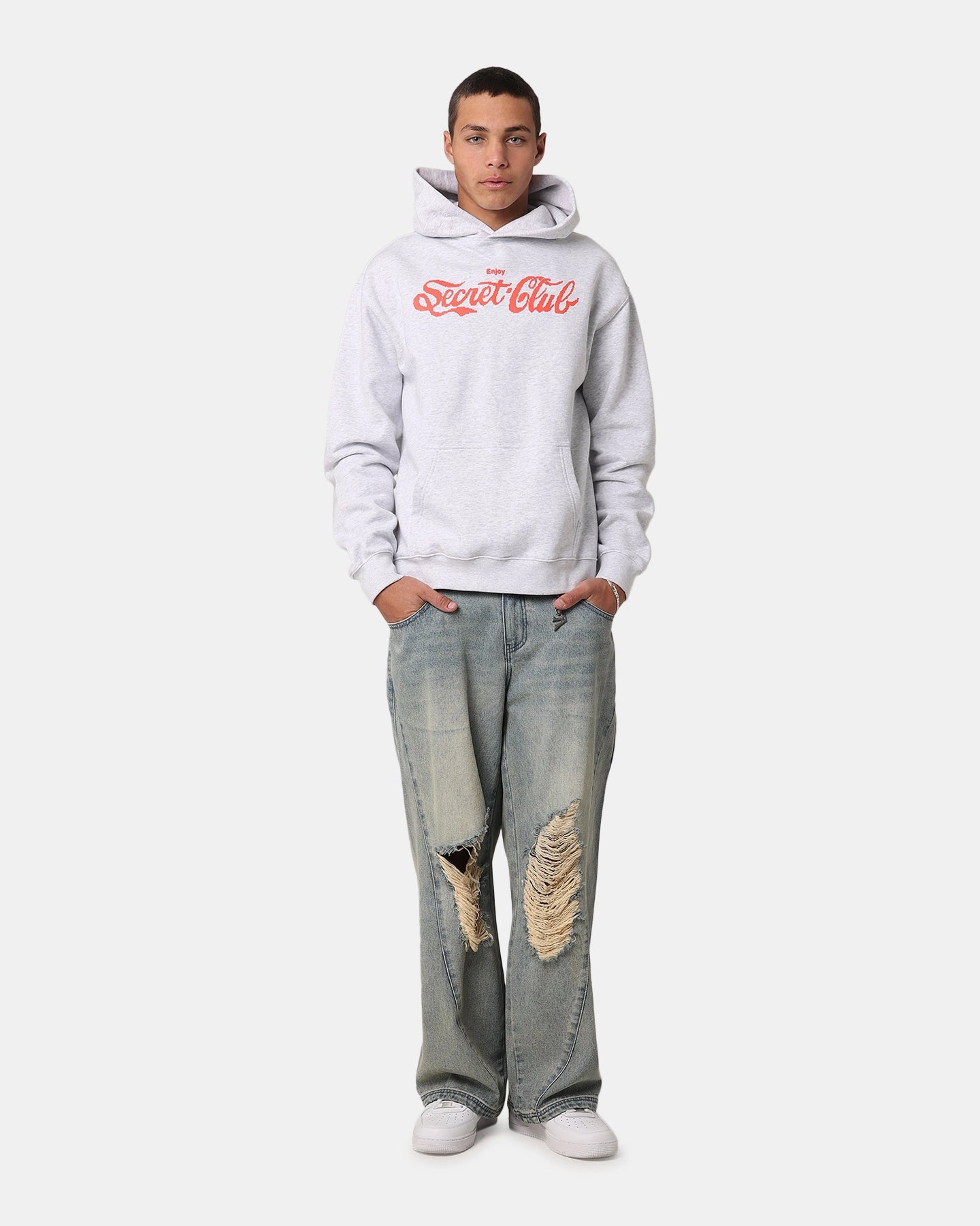Secret Club Enjoy Hoodie Ash Ultra Soft Handfeel