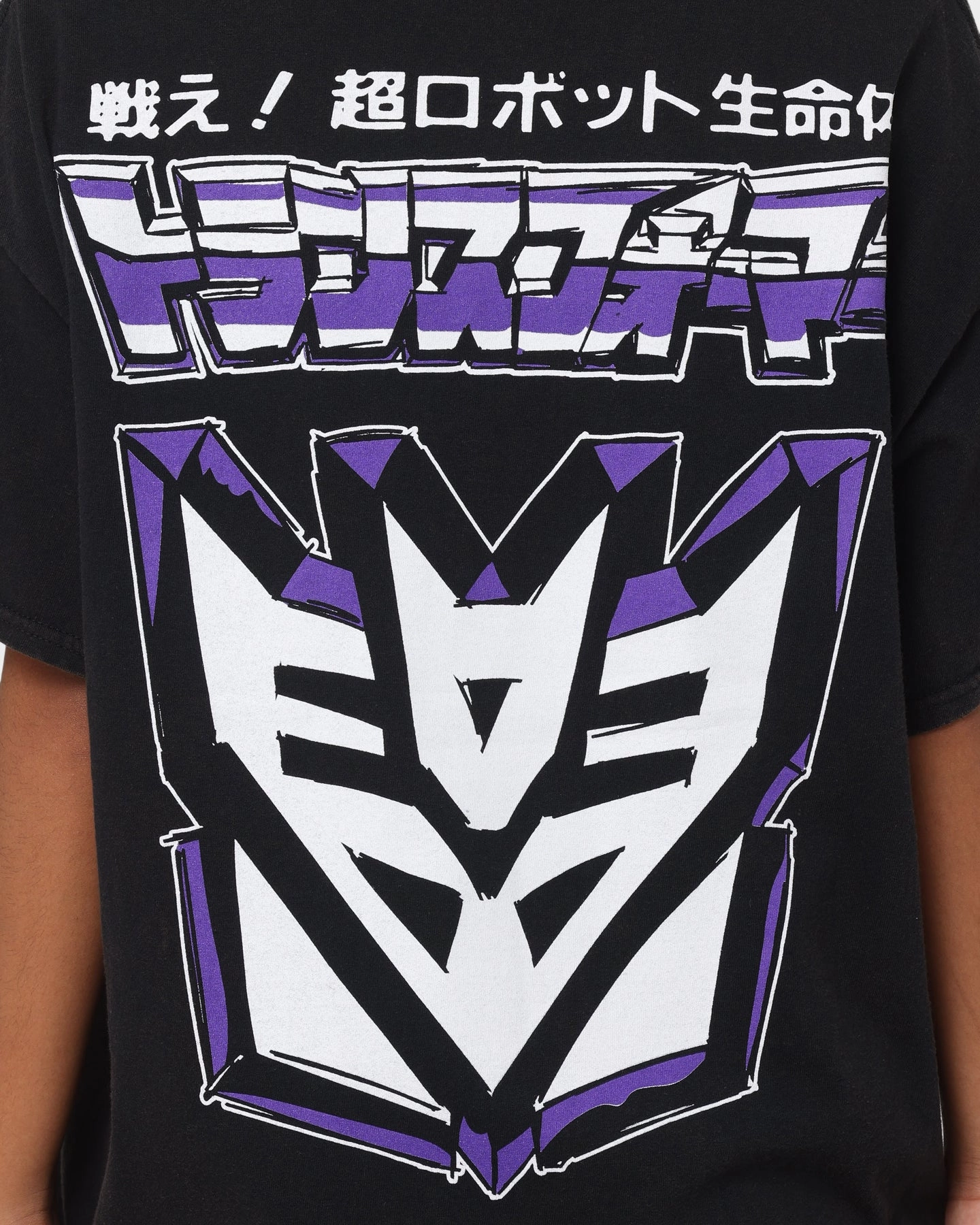 Goat Crew X Transformers Decepticons Vintage T-Shirt Black Wash GentleWashResistance Sporty Top