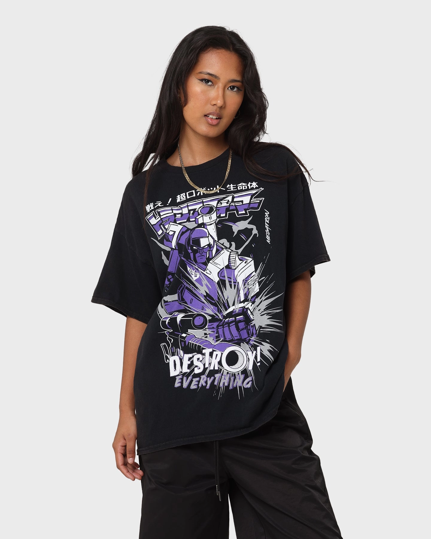 Goat Crew X Transformers Decepticons Vintage T-Shirt Black Wash Chill Vibe