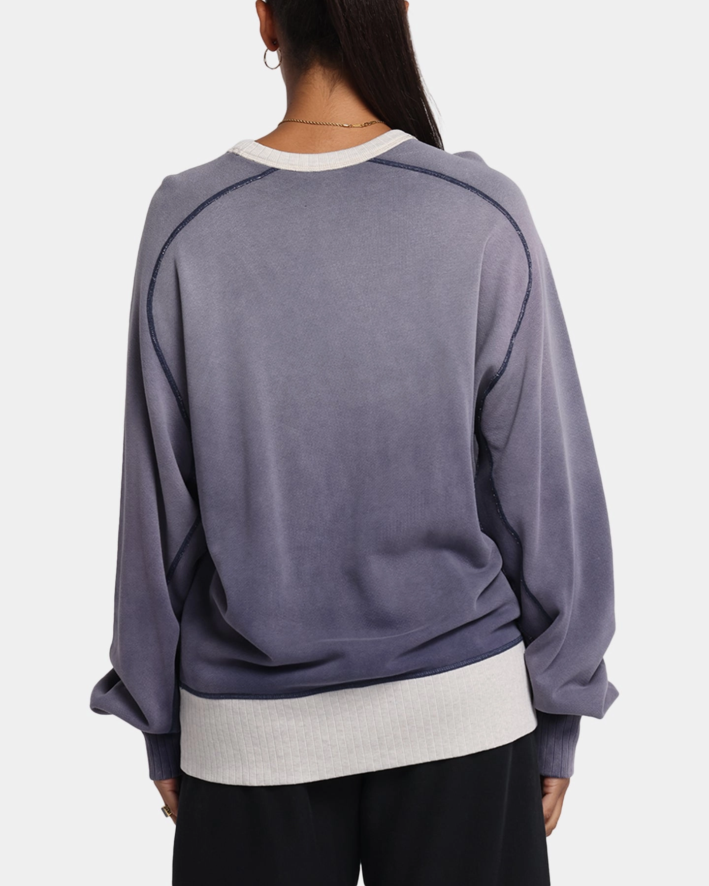 Snuggly Pieces Warm Outfit Champion 50's Saddle Crew Sweatshirt Athletic Navy