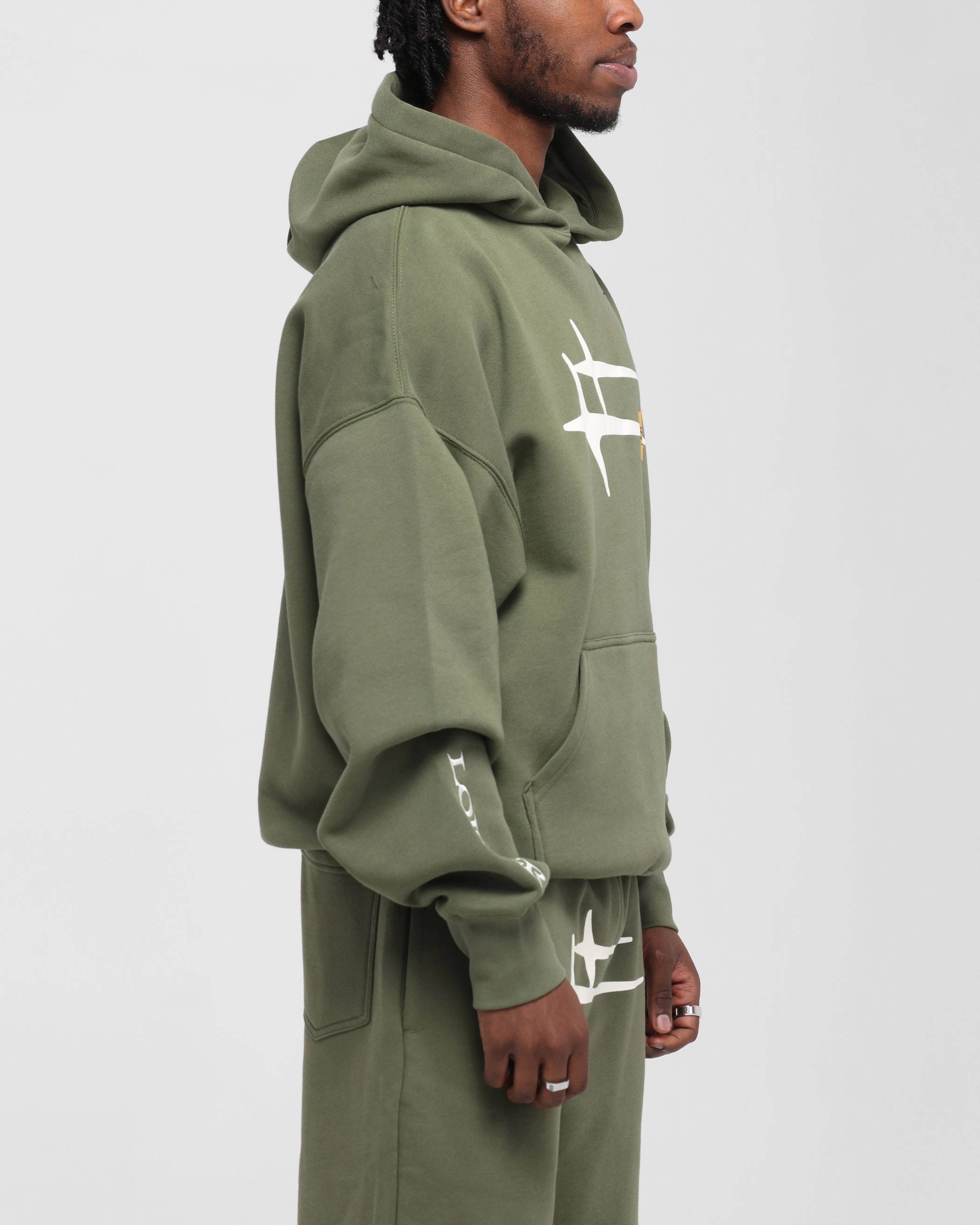Loiter Hybrid Premium Hoodie Olive Effort