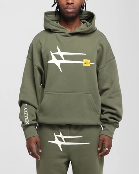 Loiter Hybrid Premium Hoodie Olive Bright Tones