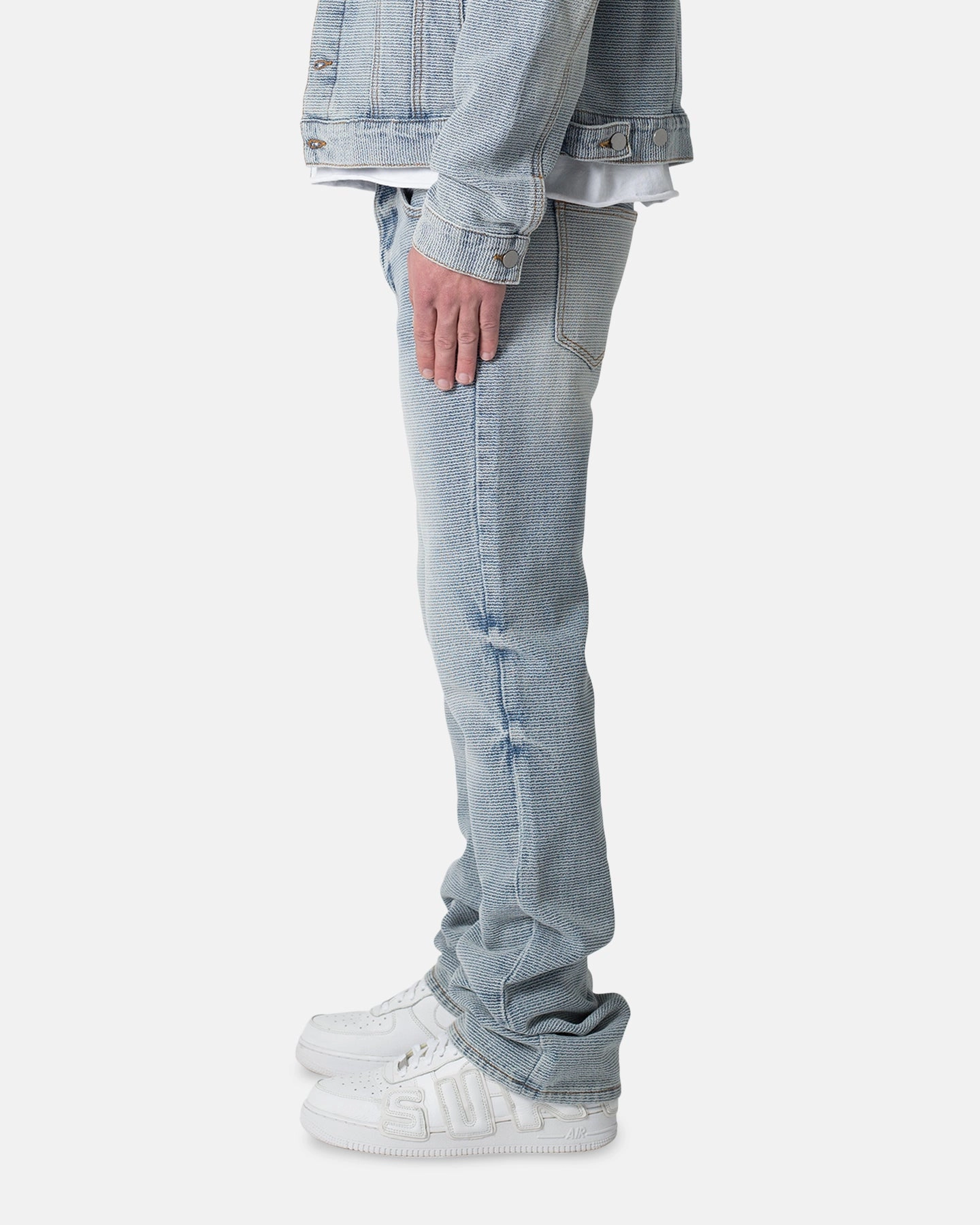 Base Wear standard fit MNML B575 Flare Denim Jeans Blue