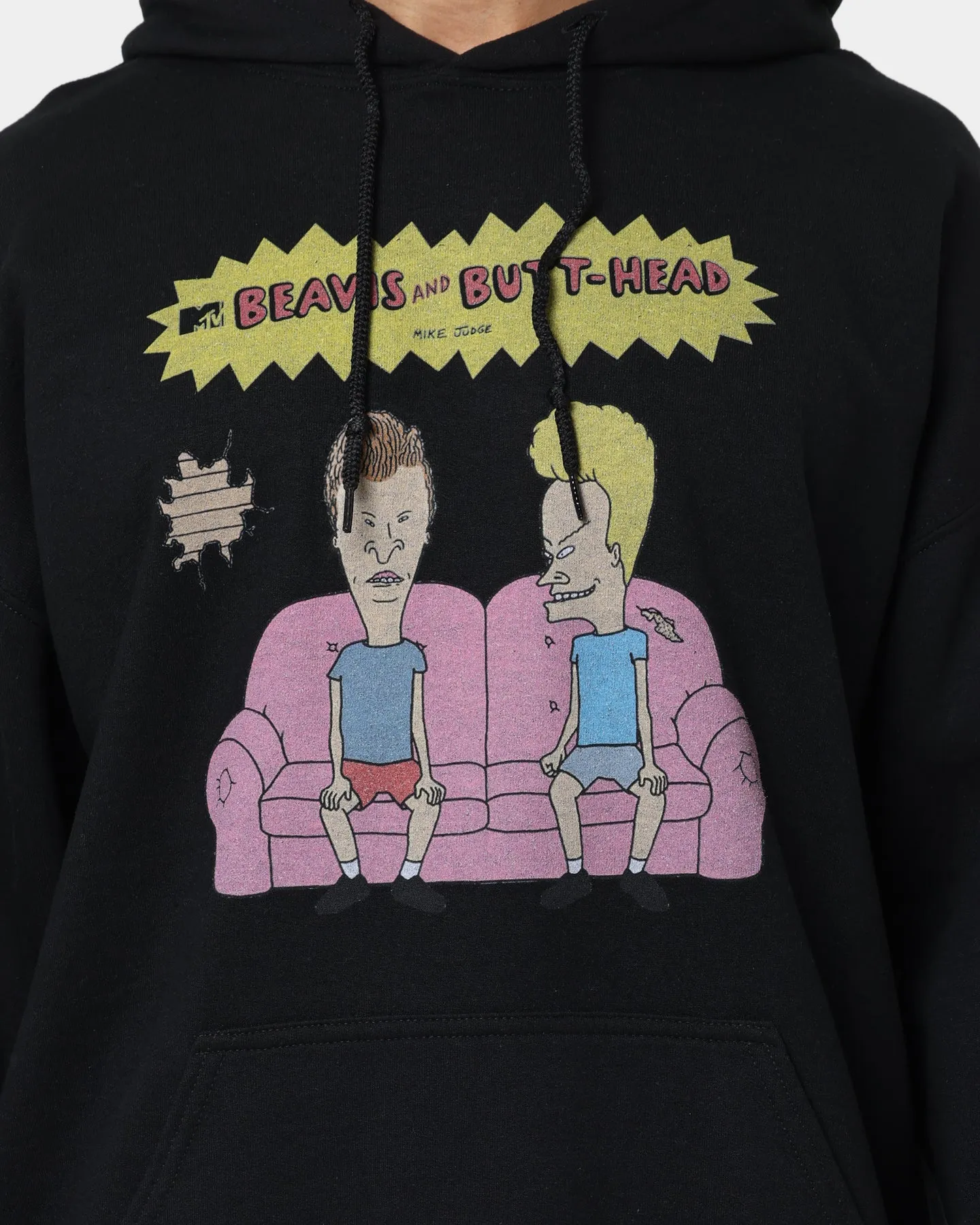 Four Way Stretch American Thrift American Thrift X Beavis & Butthead Couch Hoodie Black
