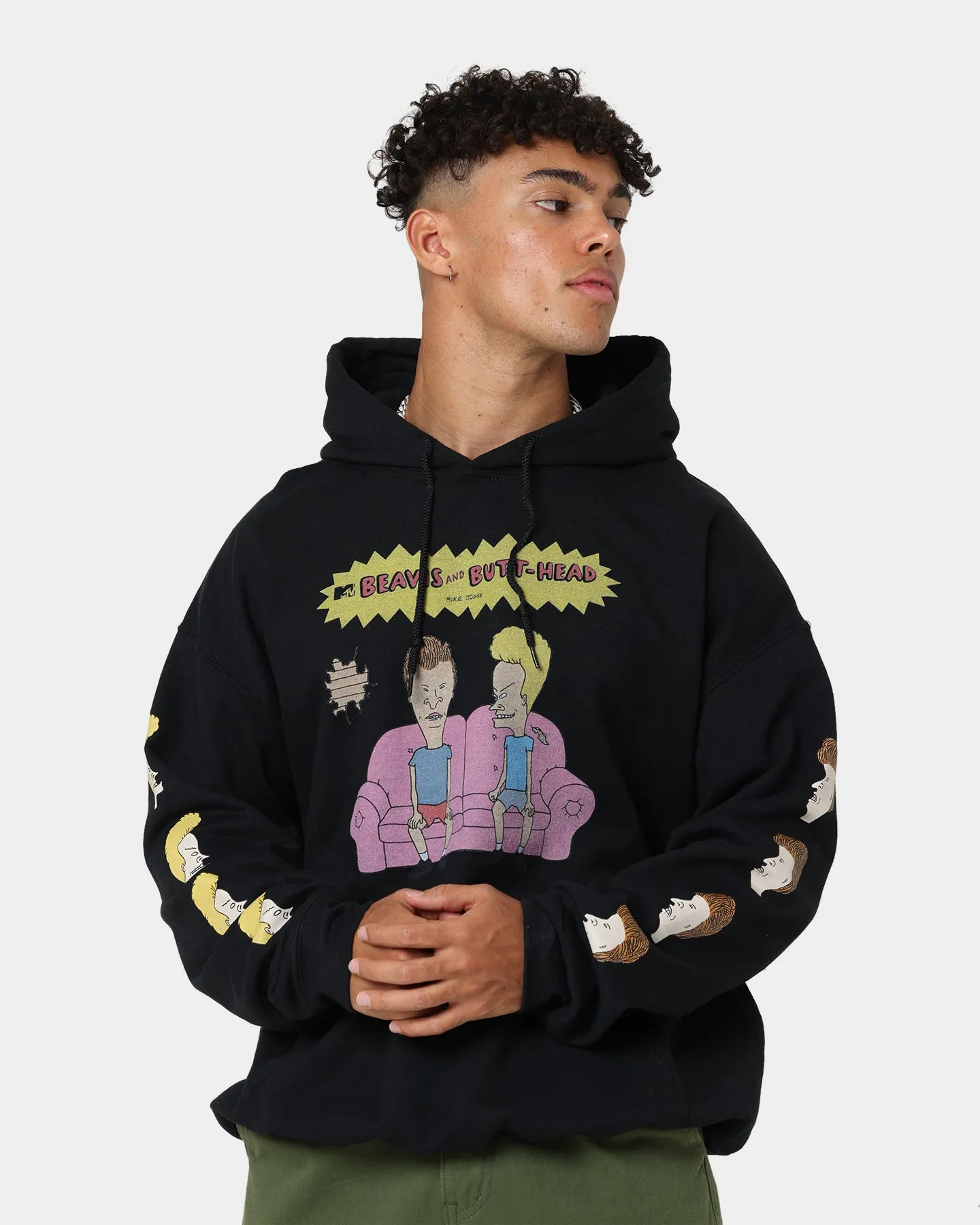 Bonnet Multi Directional Stretch American Thrift American Thrift X Beavis & Butthead Couch Hoodie Black