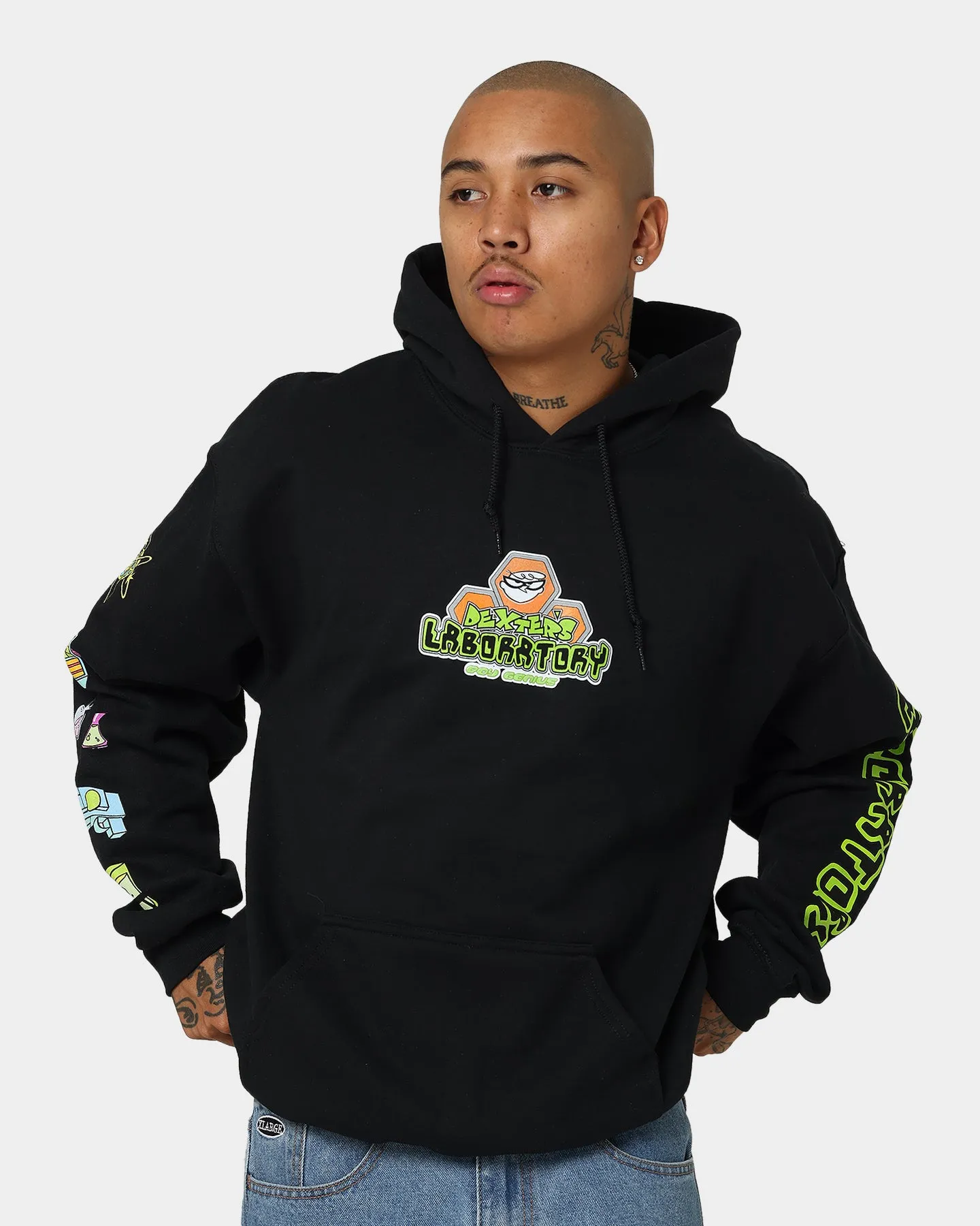 American Thrift Dexter Vintage Hoodie Black teens' Linen