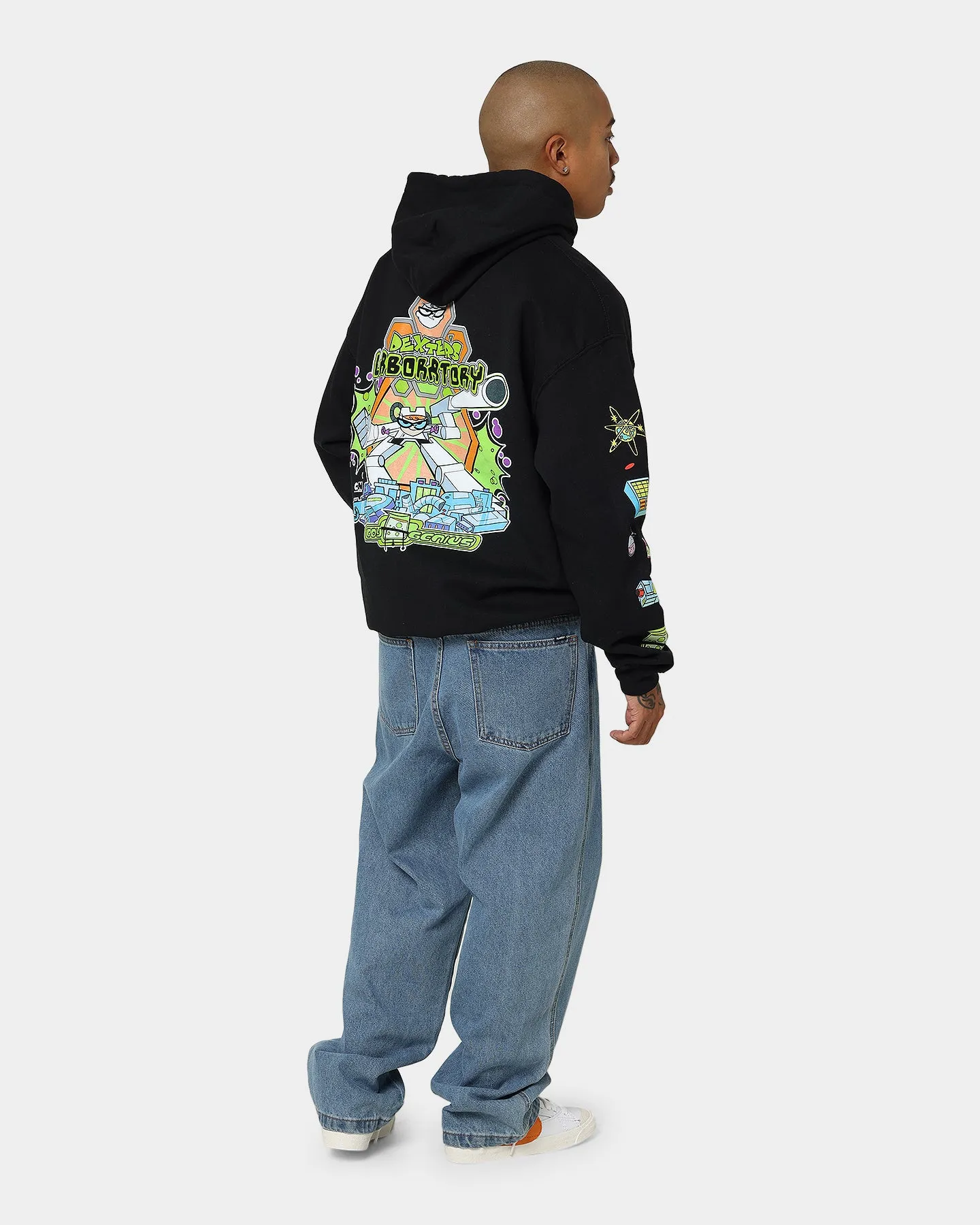 Camping Trip American Thrift Dexter Vintage Hoodie Black