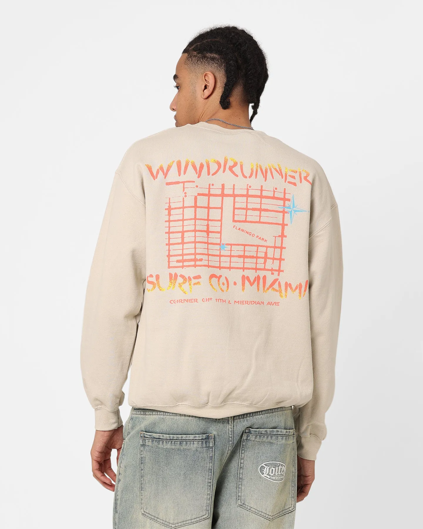 Protective Outerwear American Thrift Windrunners Surf Co Crewneck Sand