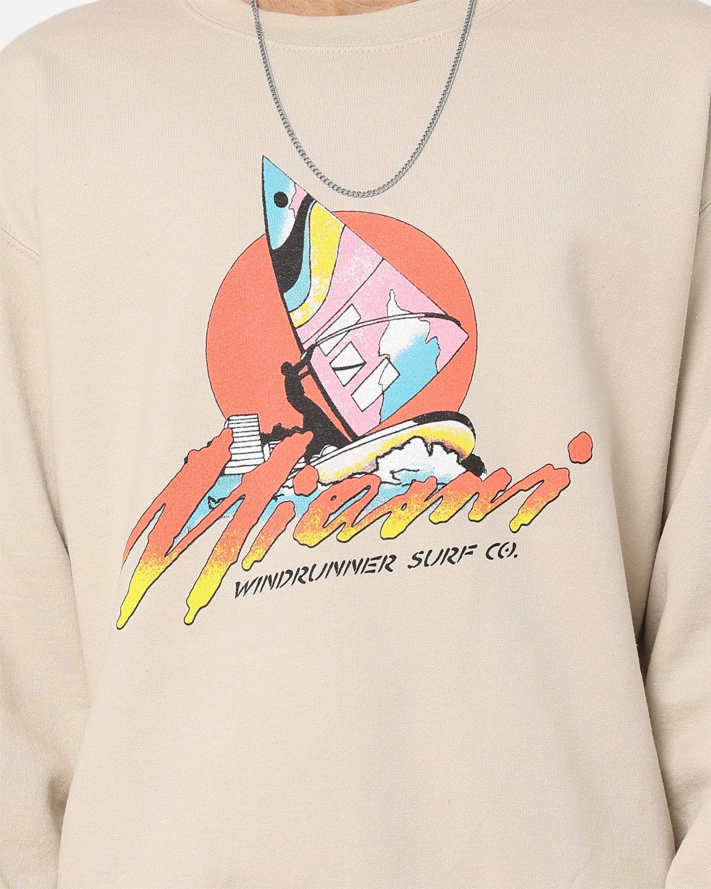 Certificate Moisture Wicking Technology American Thrift Windrunners Surf Co Crewneck Sand