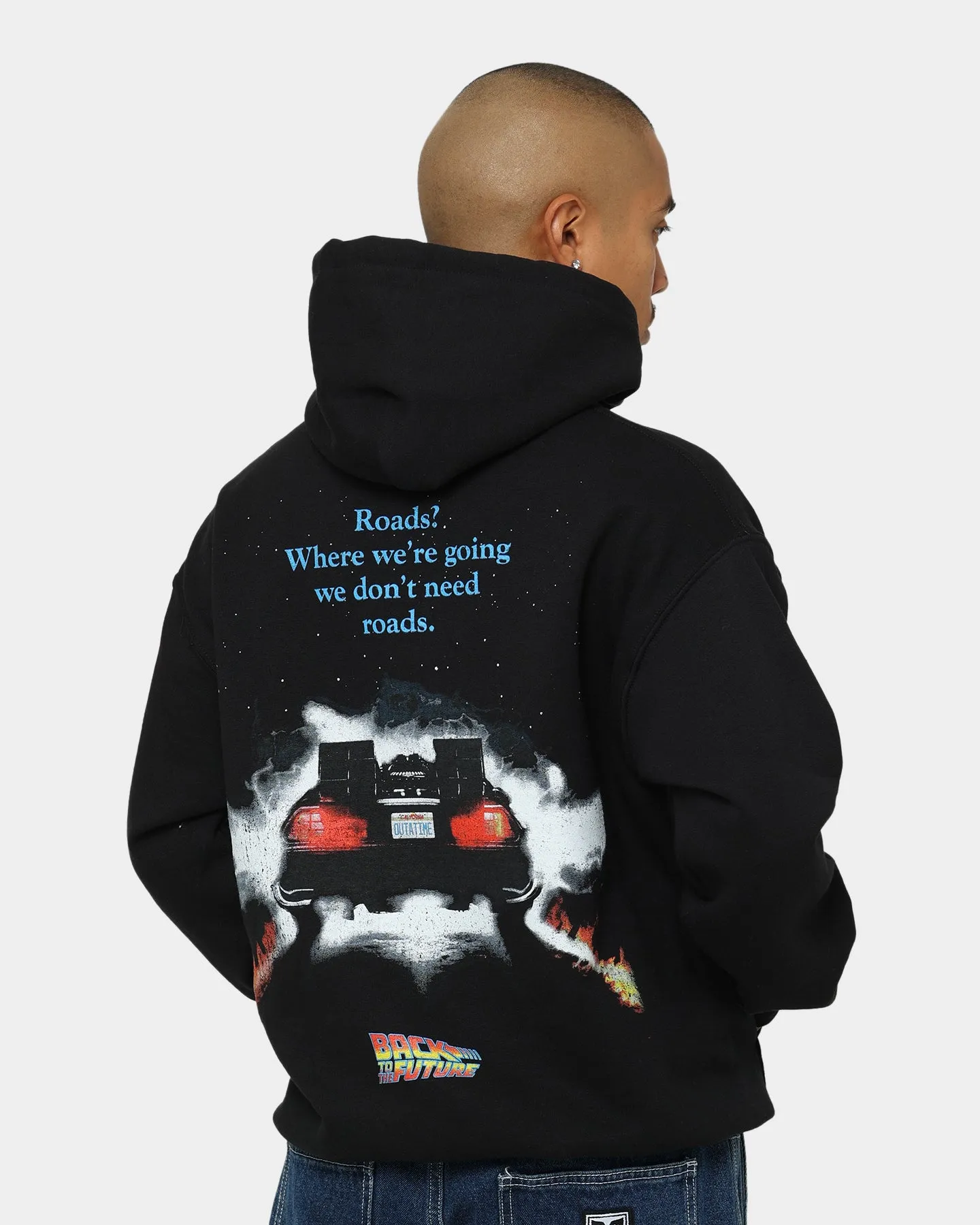Sporty American Thrift X Back To The Future Back To The Future 1 Hoodie Black