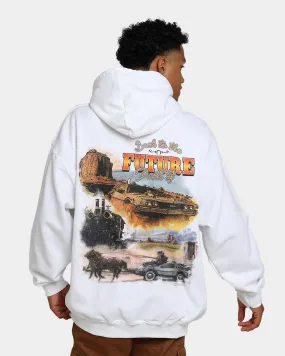 American Thrift X Back To The Future Back To The Future 3 Hoodie White Envision PreShrunk Cotton Blend