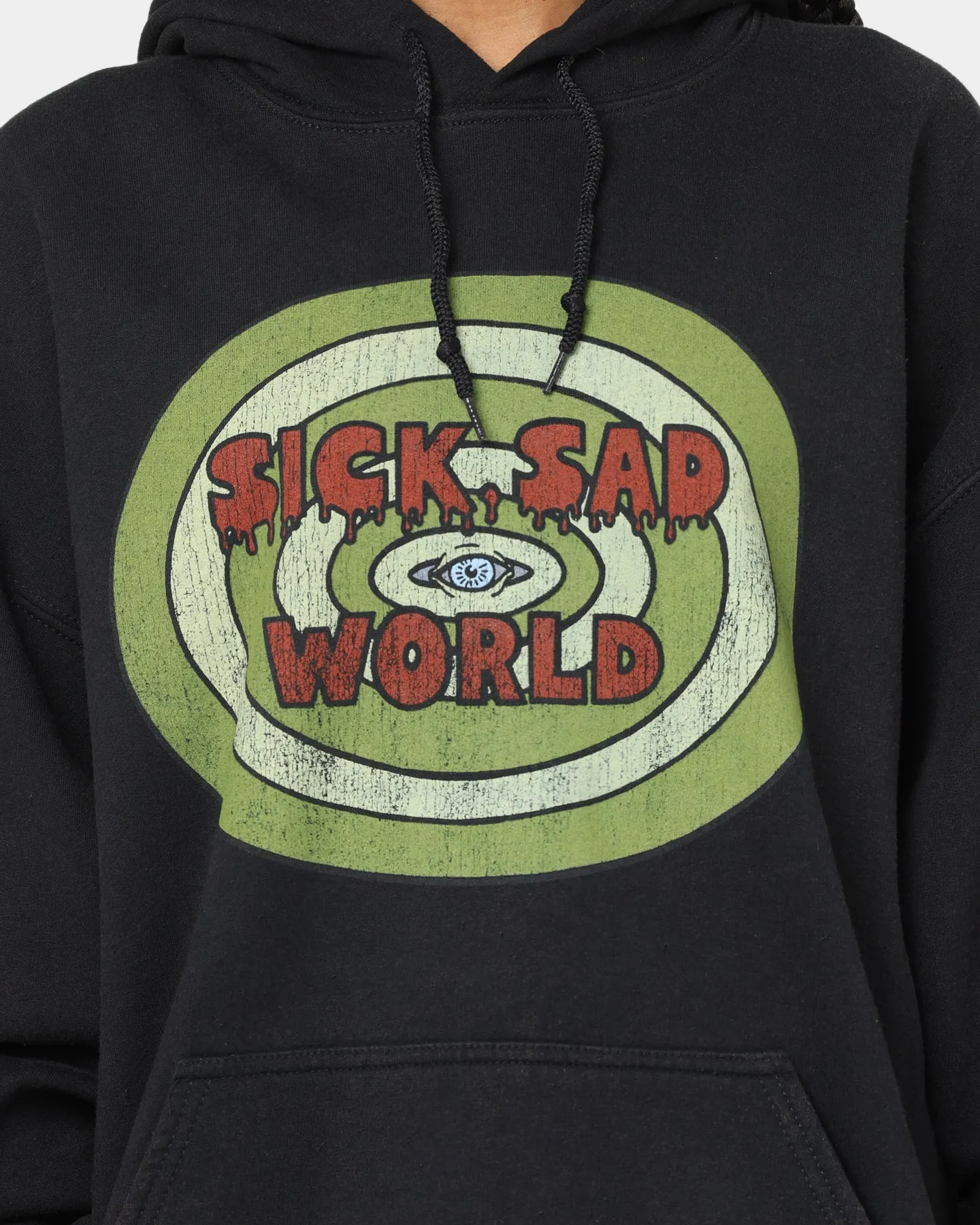 Athletic Wear American Thrift X Daria Sick Sad World Vintage Hoodie Black Wash