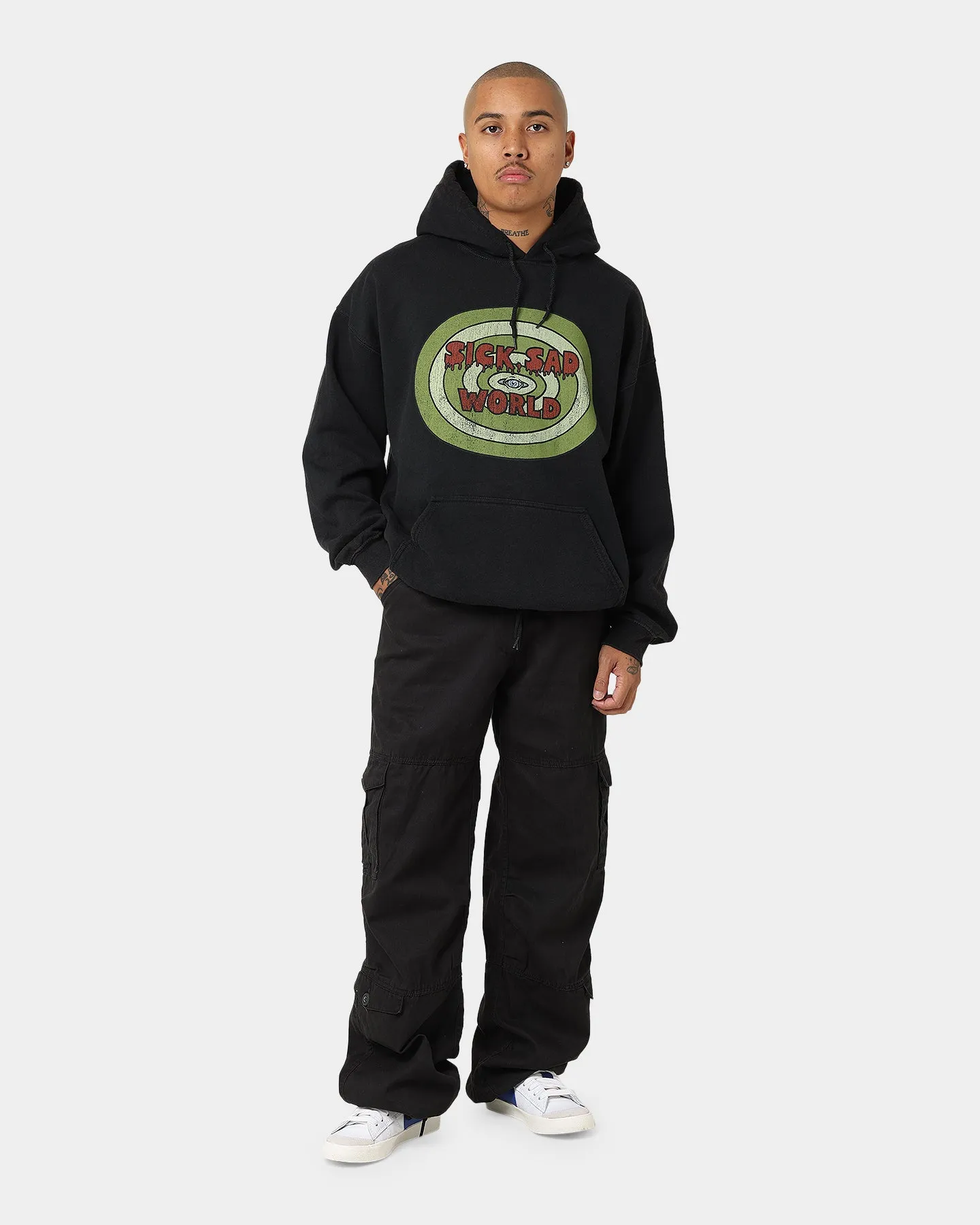 Dance Zippered Vents American Thrift X Daria Sick Sad World Vintage Hoodie Black Wash