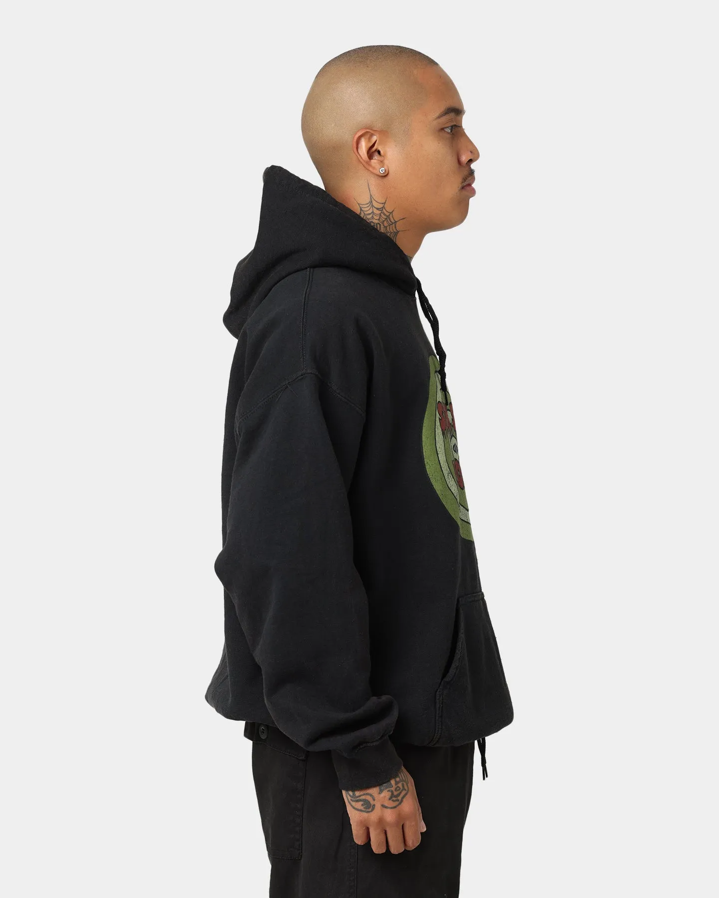 American Thrift X Daria Sick Sad World Vintage Hoodie Black Wash Softshell Material Full Zip Closure