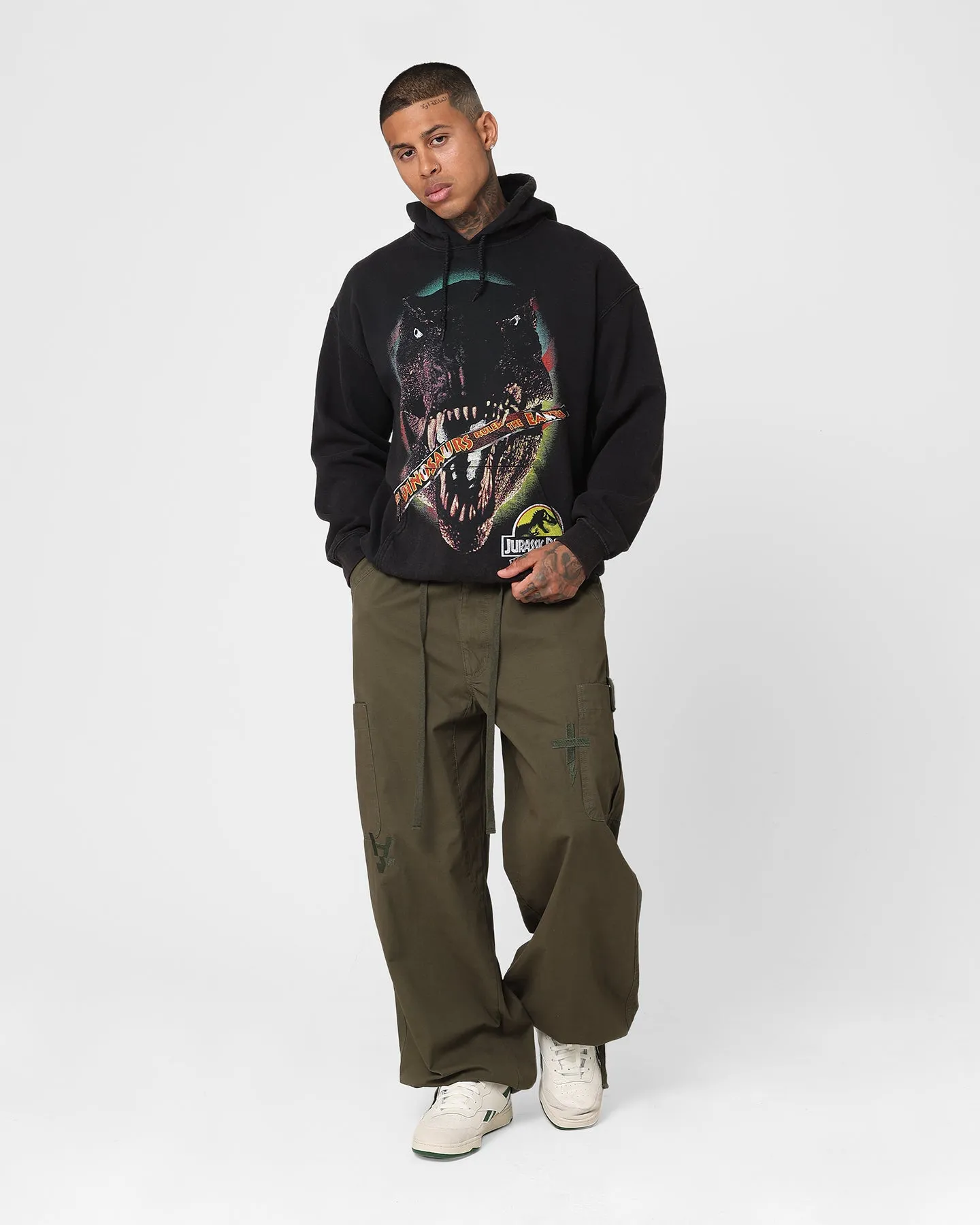 American Thrift X Jurassic Park 30th Anniversary Hoodie Black Wash shearling Condition