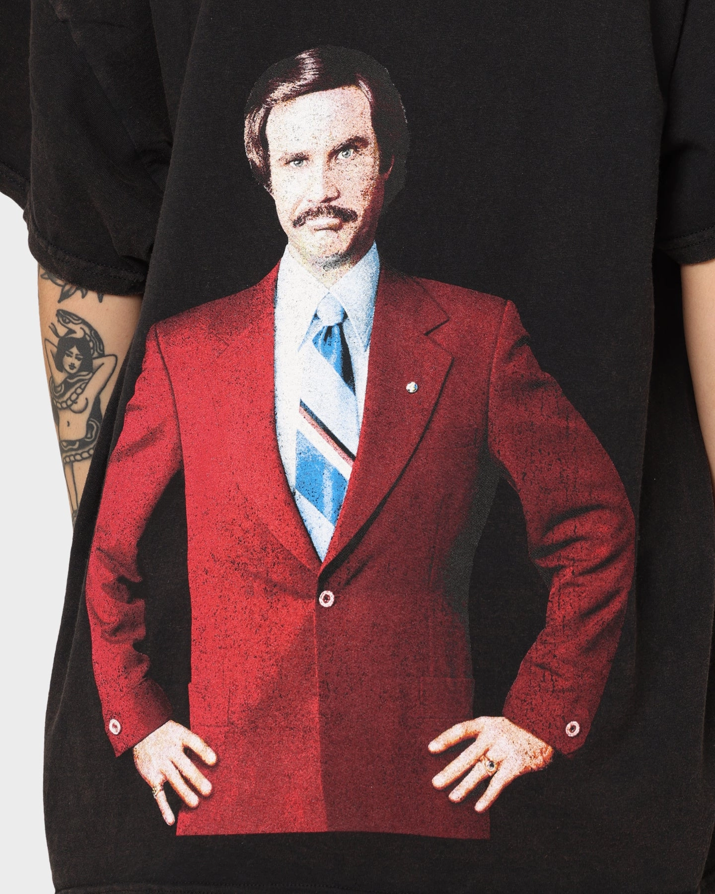 Weekend Essential American Thrift American Thrift X Anchorman Anchorman T-Shirt Black Wash