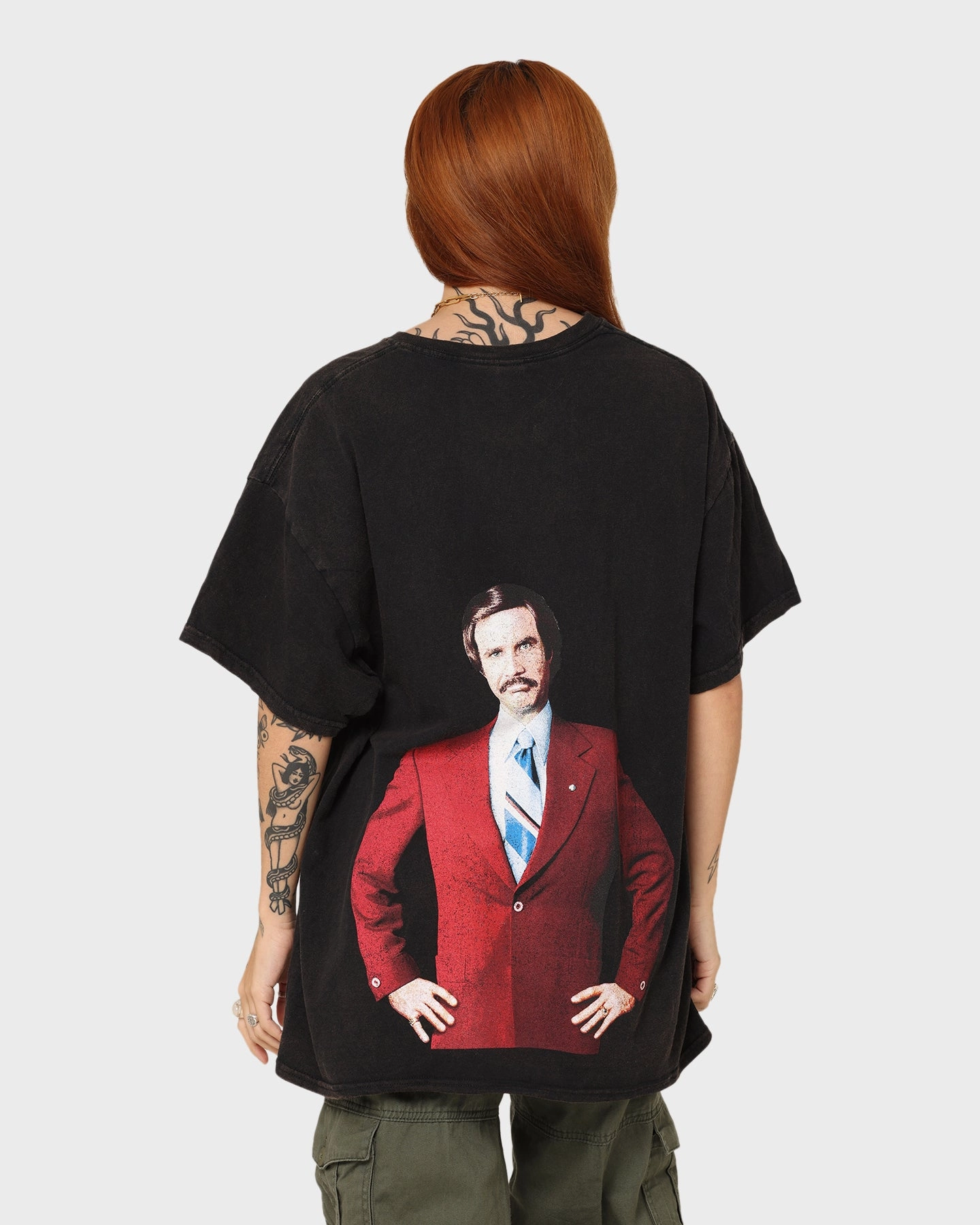 High-Quality Cotton American Thrift American Thrift X Anchorman Anchorman T-Shirt Black Wash