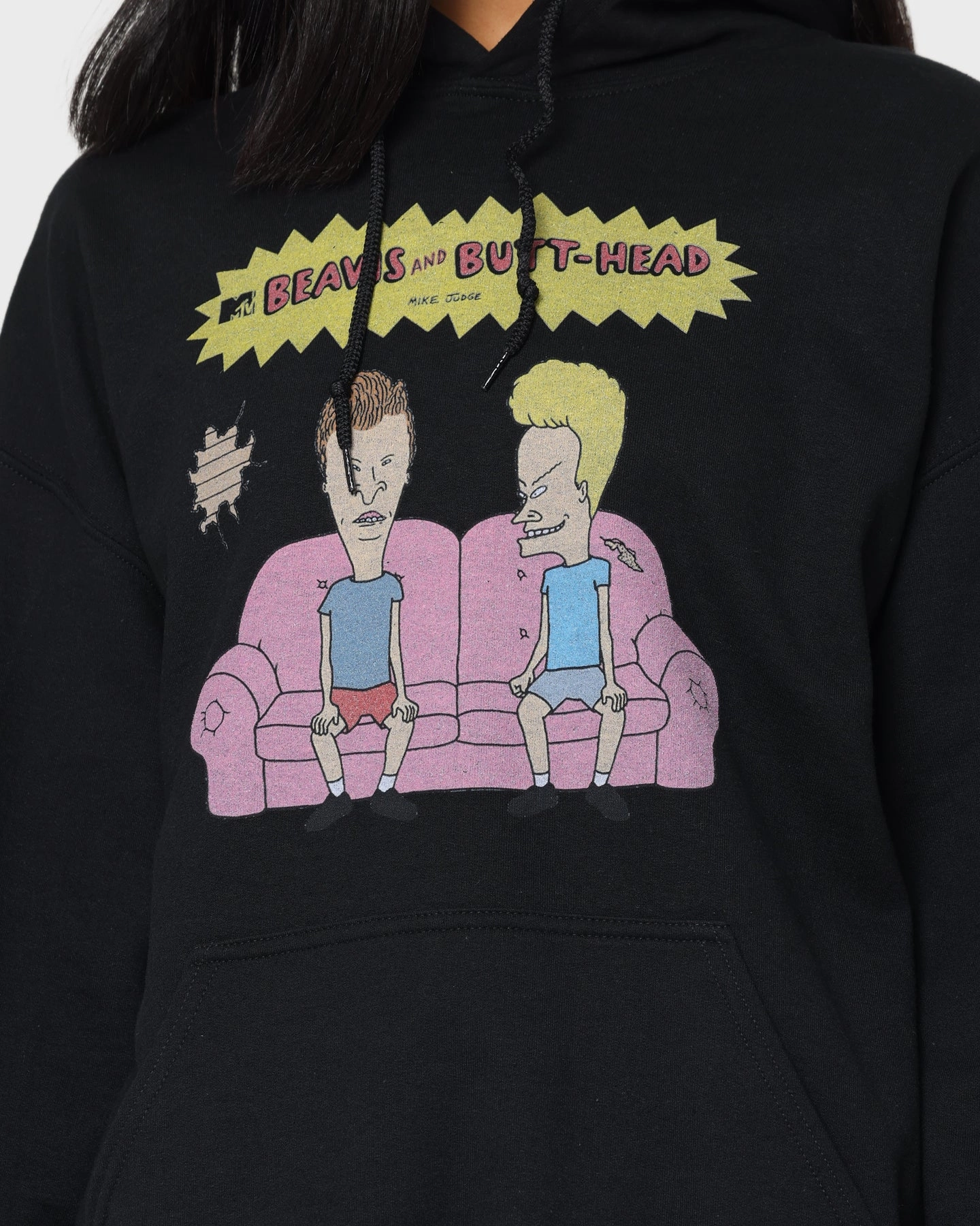 Odor-resistant American Thrift American Thrift X Beavis & Butthead Couch Hoodie Black