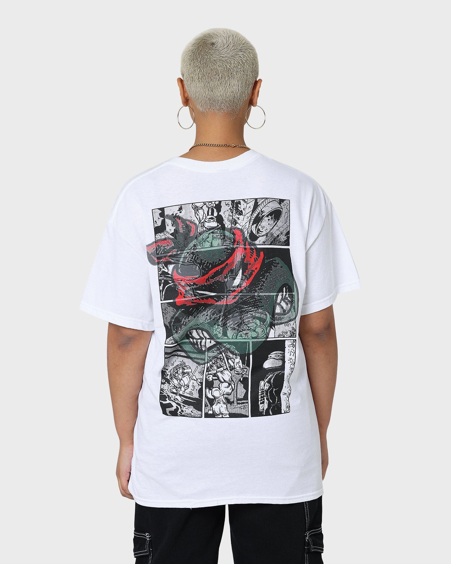 Weekend Comfort Wear Trendy American Thrift American Thrift x Teenage Mutant Ninja Turtles Comic Book T-Shirt White