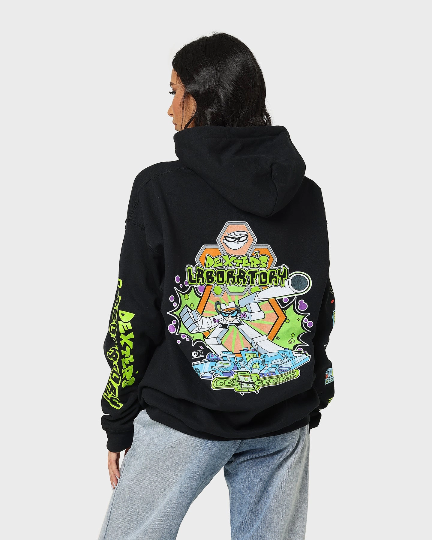 American Thrift Dexter Vintage Hoodie Black Simple and Light