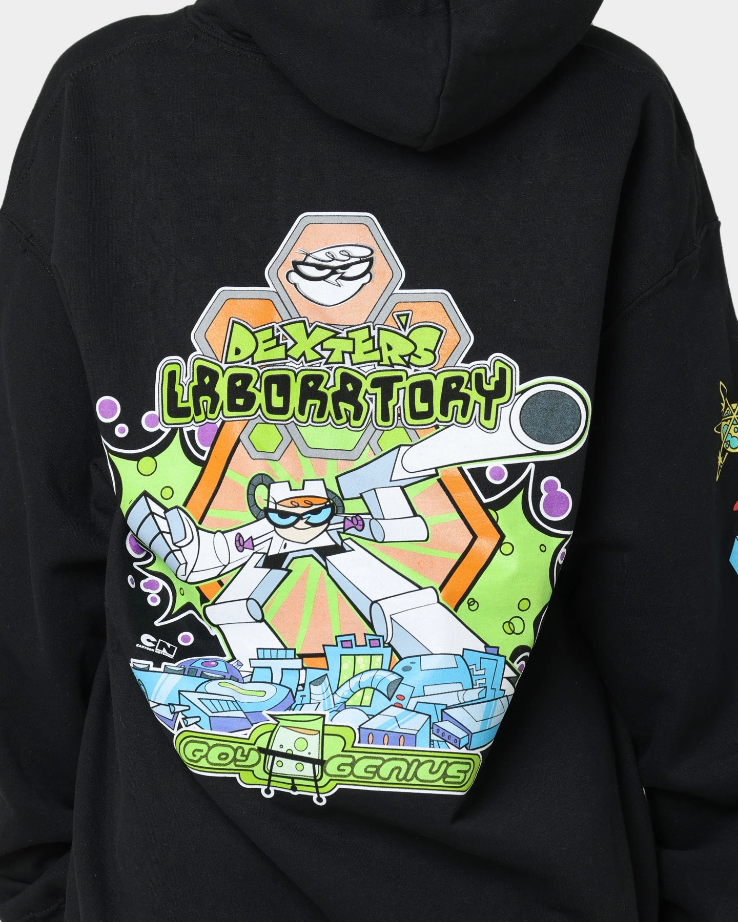 American Thrift Dexter Vintage Hoodie Black Temperature Regulating Fabric Floral Print