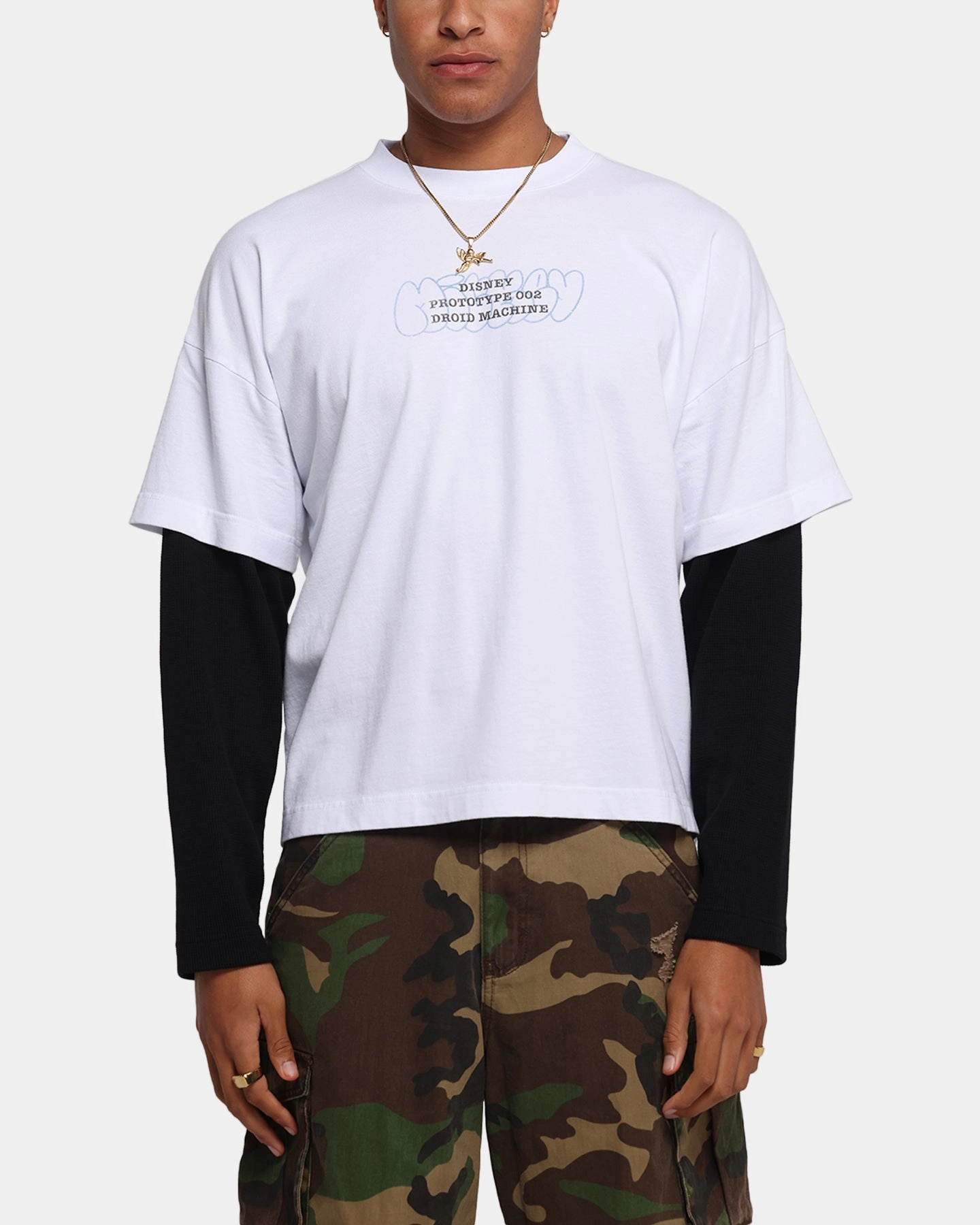 American Thrift Disney Mickey Prototype II Long Sleeve T-Shirt White Seasonal Layer Fashion-Ready