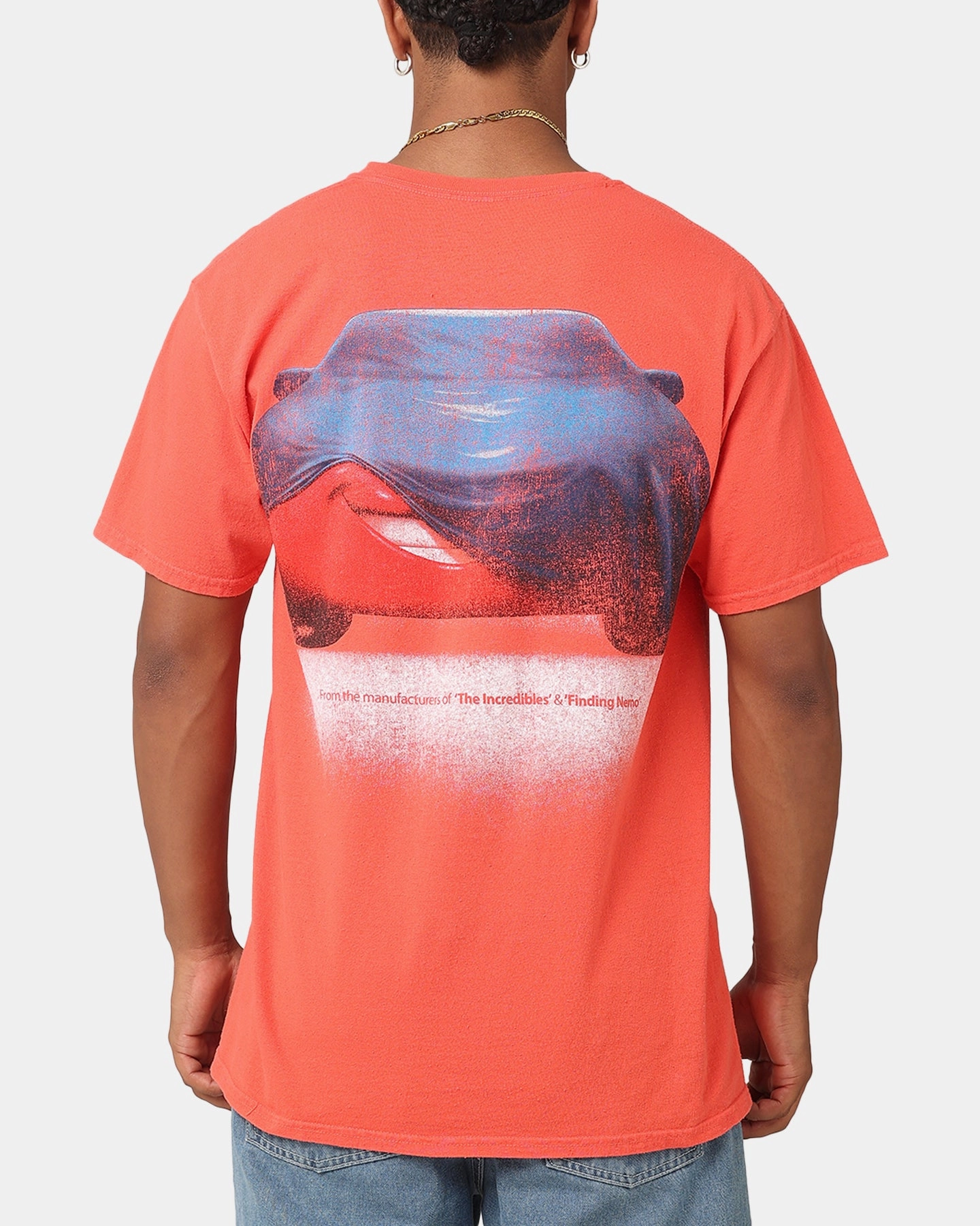 American Thrift Disney Pixar Cars Vintage T-Shirt Red sporty wear Adult sophistication